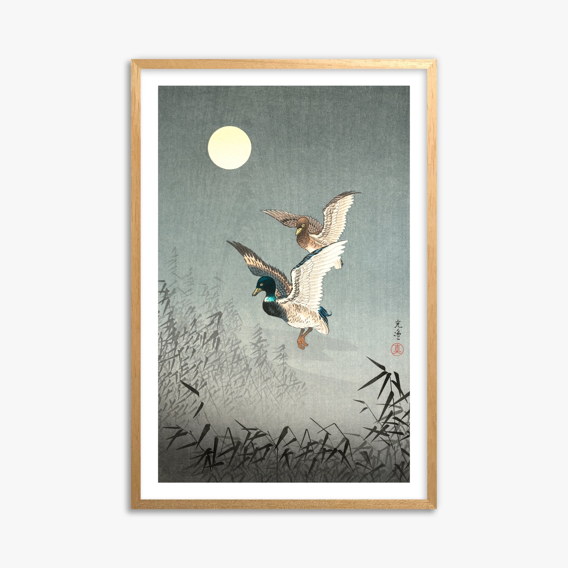 Tsuchiya Koitsu: Tokyo Views: Ducks 61x91 cm Art Reproduction With White Margin