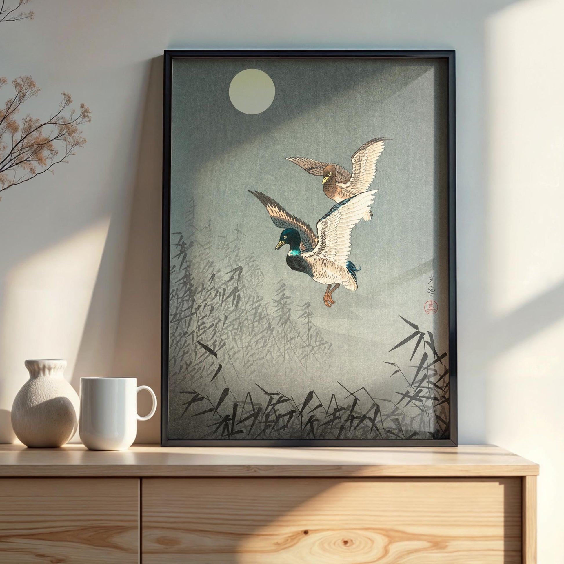 Design concept No. 22 for Tsuchiya Koitsu: Tokyo Views: Ducks Japanese Wall Art
