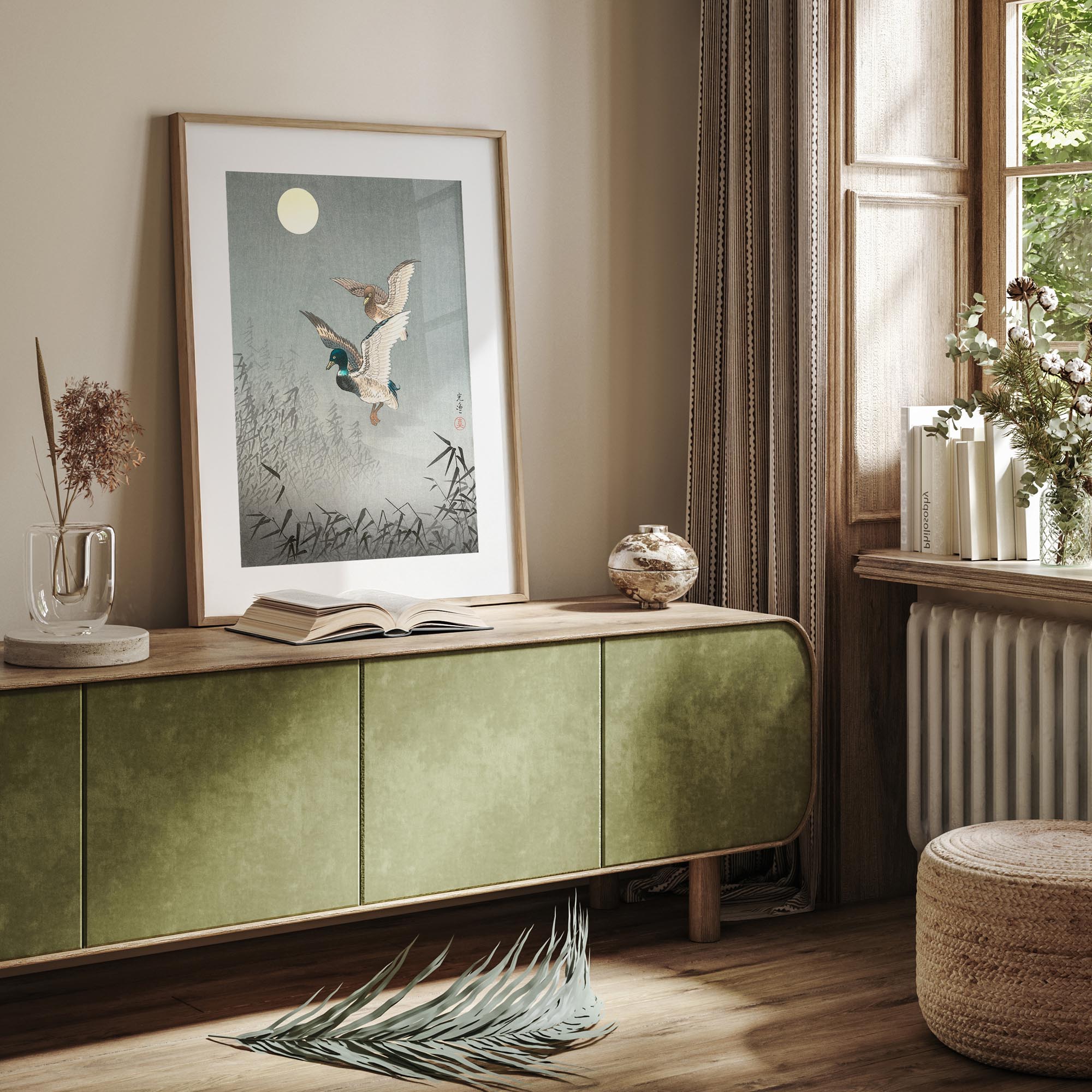 Design concept No. 23 for Tsuchiya Koitsu: Tokyo Views: Ducks Japanese Wall Art