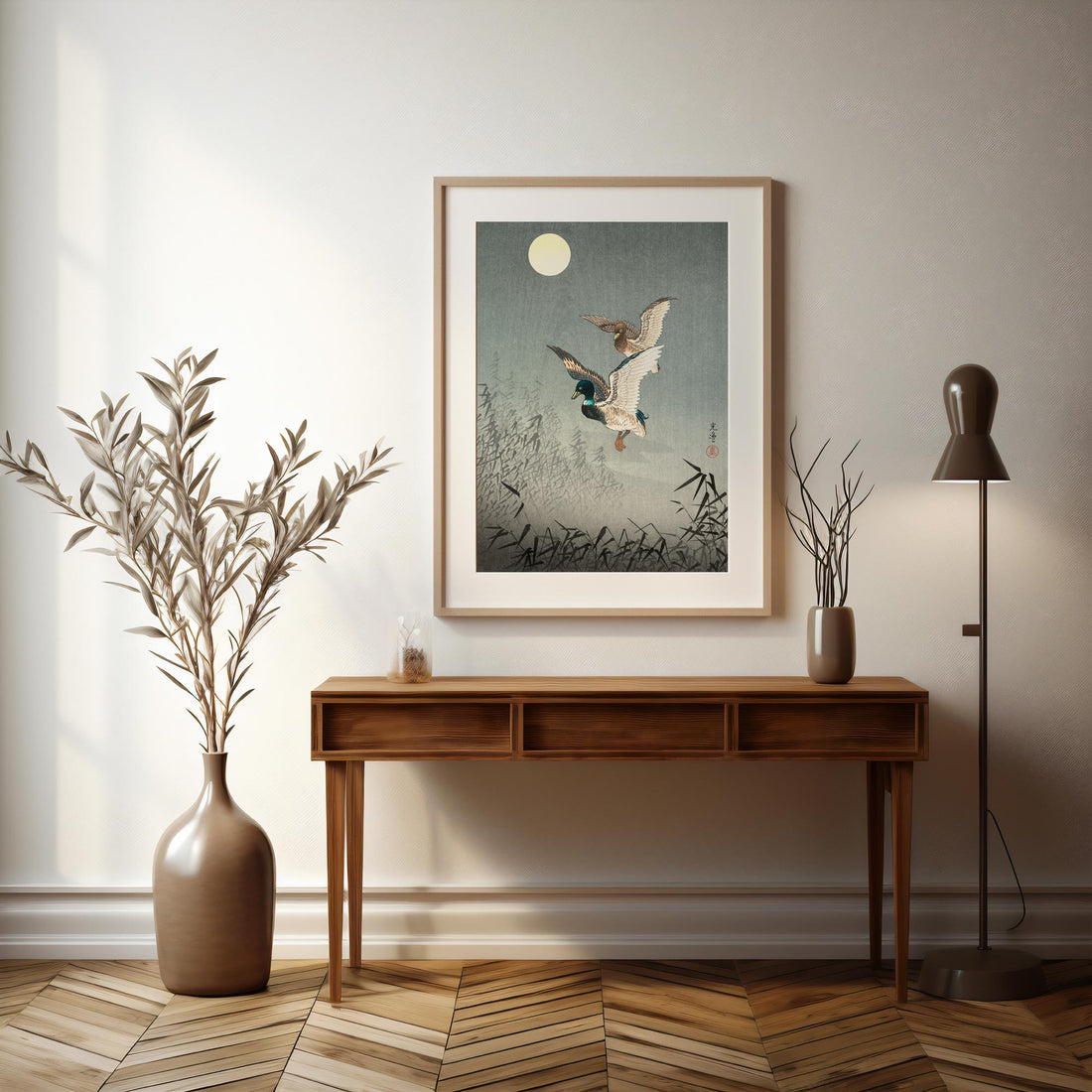 Tsuchiya Koitsu: Tokyo Views: Ducks 50x70 cm Art Reproduction With No Margin