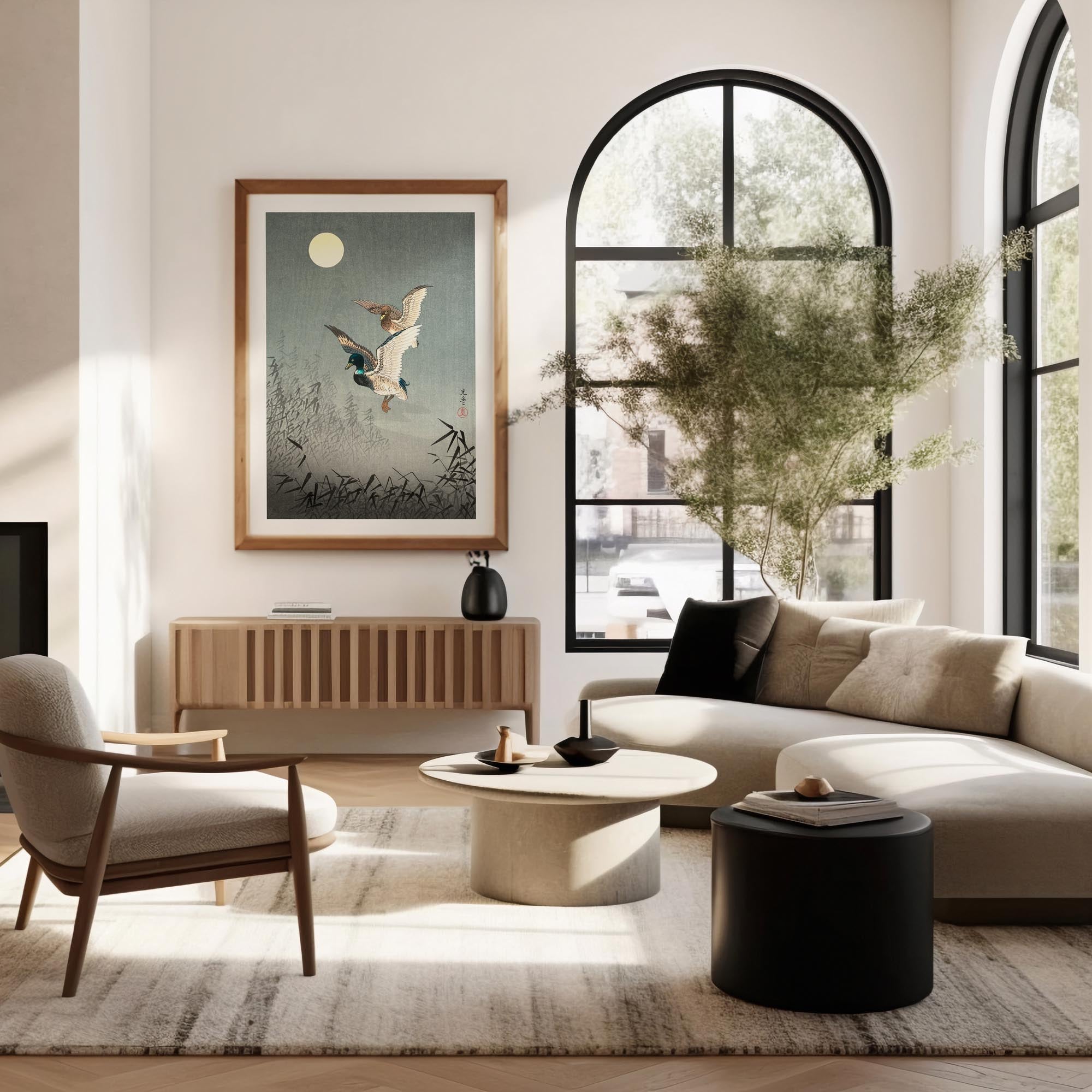 Design concept No. 40 for Tsuchiya Koitsu: Tokyo Views: Ducks Japanese Wall Art