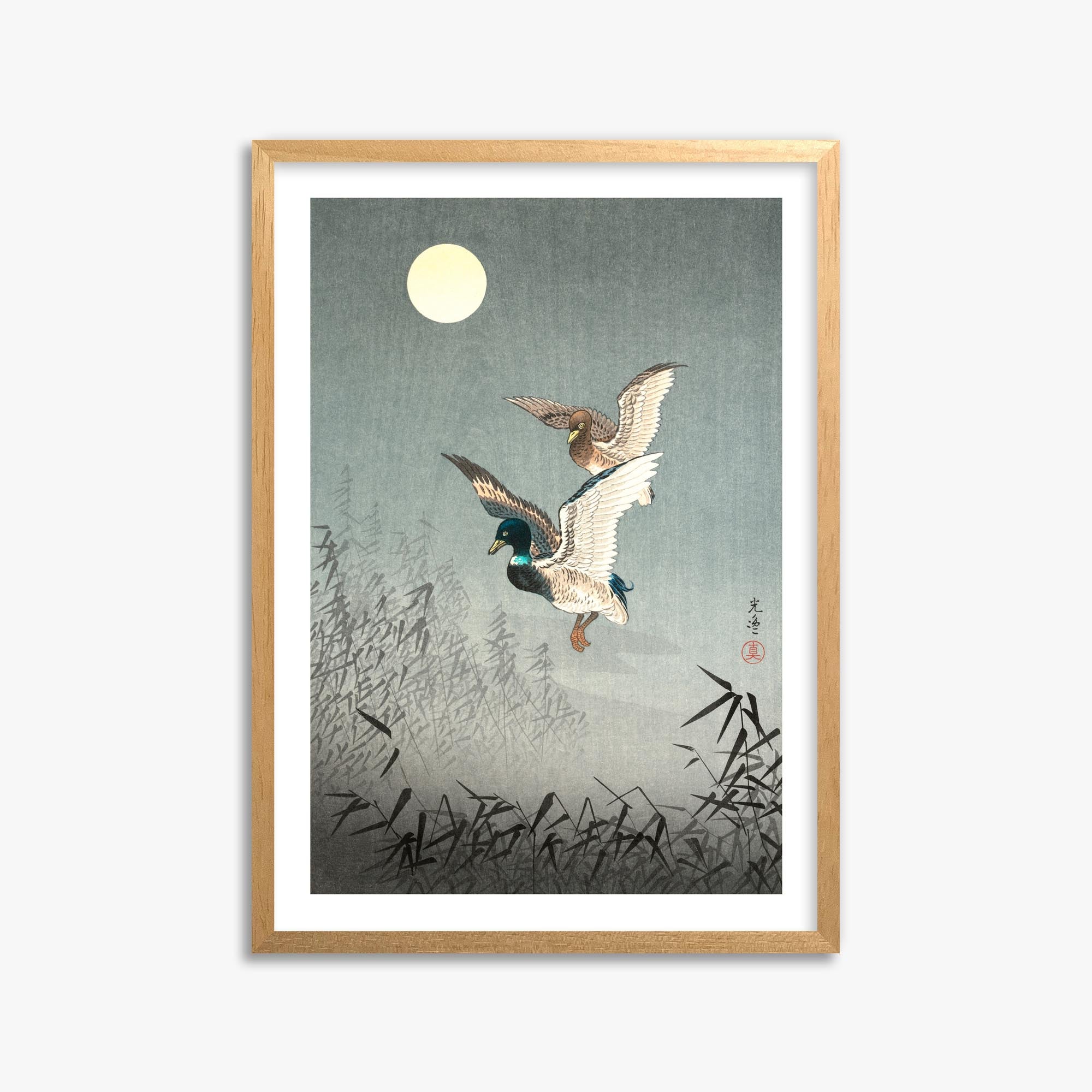 Tsuchiya Koitsu: Tokyo Views: Ducks 50x70 cm Art Reproduction With White Margin