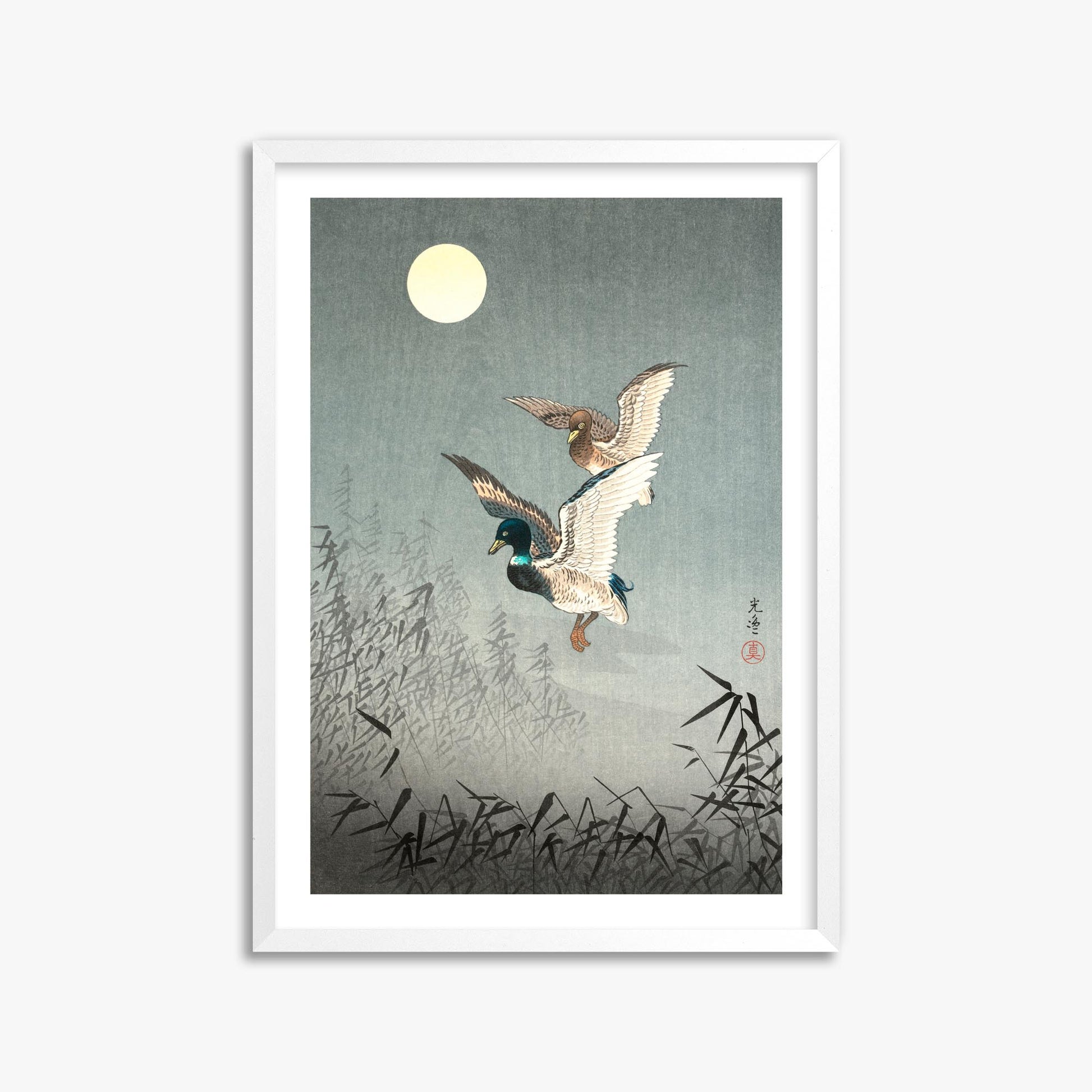 Tsuchiya Koitsu: Tokyo Views: Ducks 50x70 cm Art Reproduction With White Margin