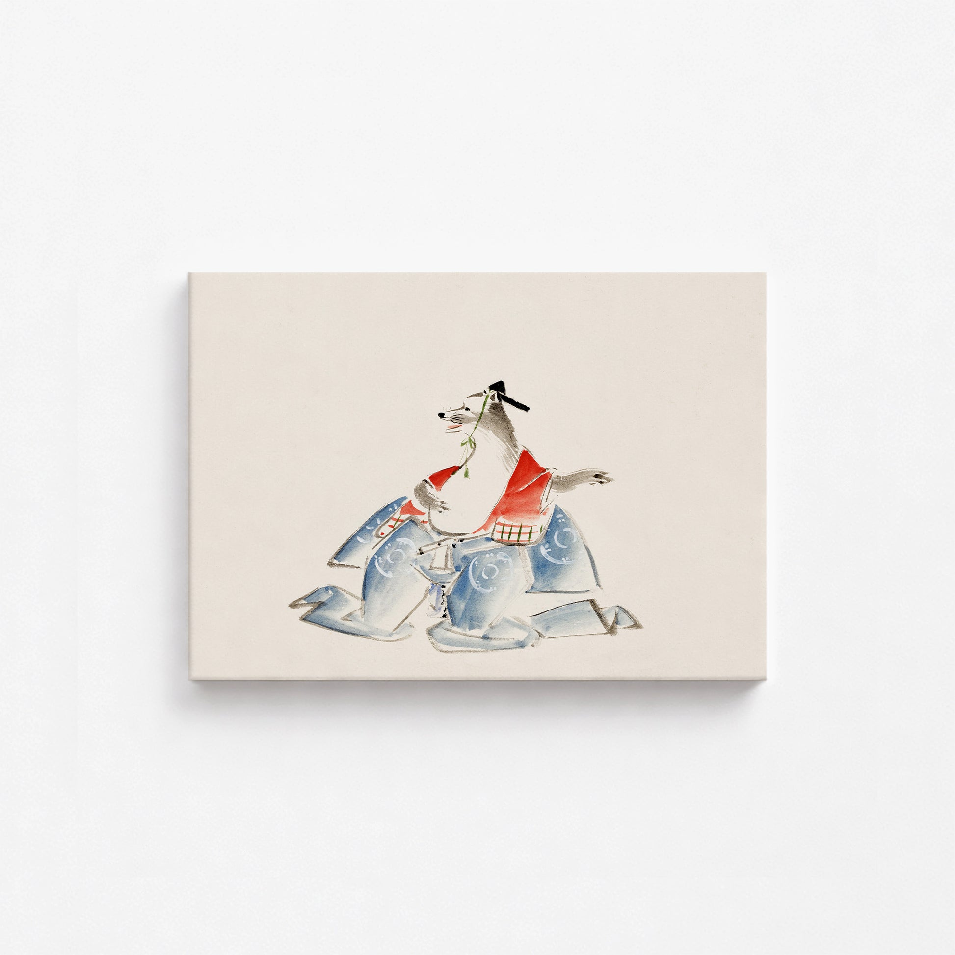Utagawa Hiroshige: Tanuki (from the Album of Ichiryusai Hiroshige`s Sketches), 21x30cm Satin Canvas Art Reproduction