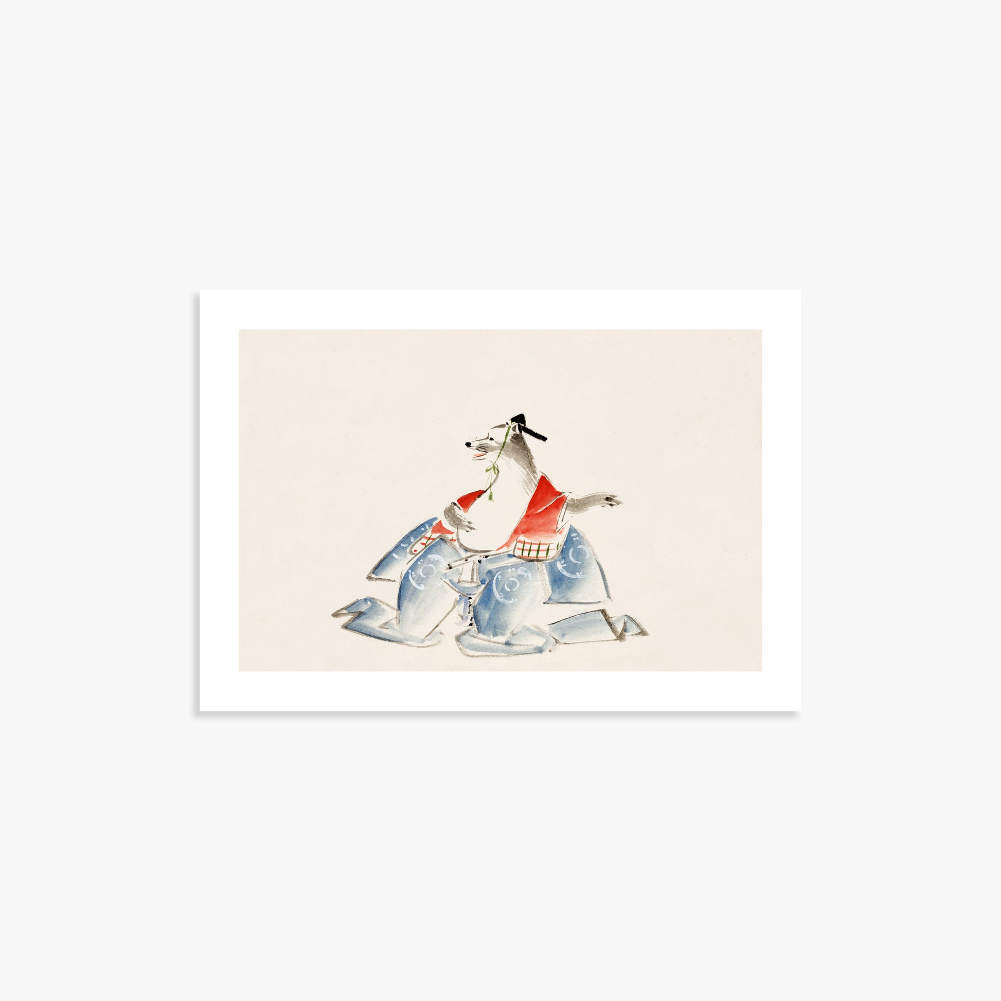 Utagawa Hiroshige: Tanuki (from the Album of Ichiryusai Hiroshige`s Sketches), 21x30cm Printed Poster