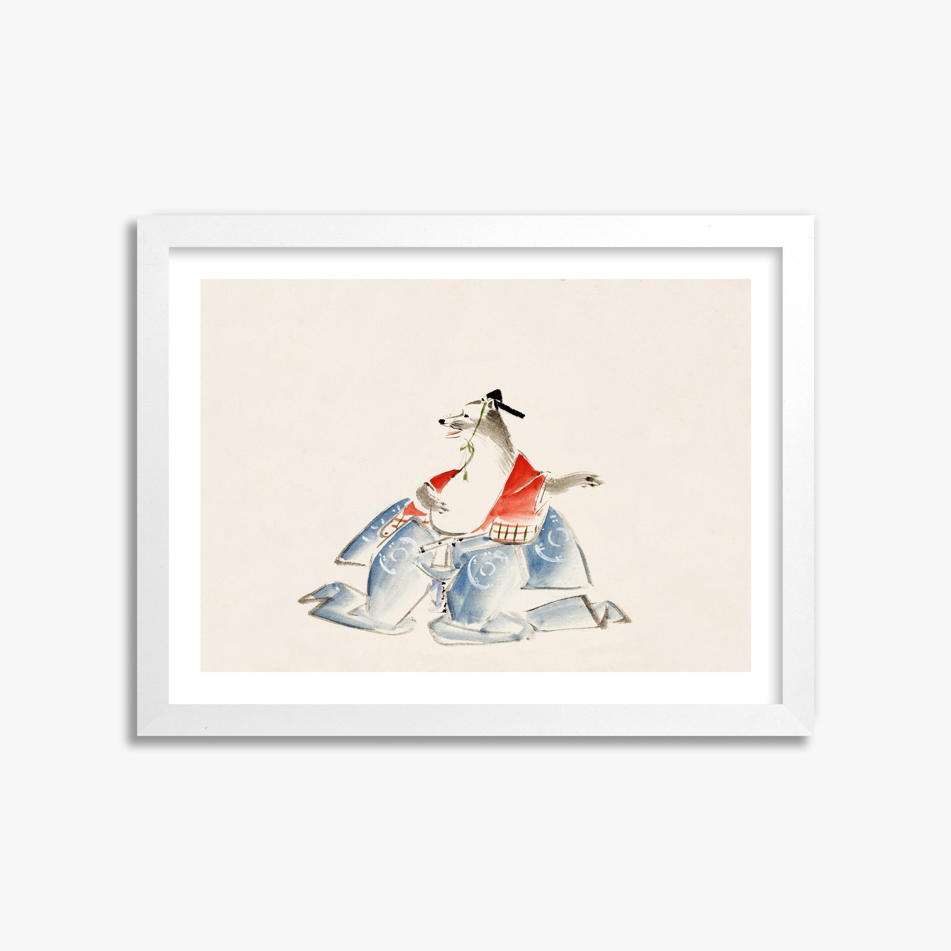 Utagawa Hiroshige: Tanuki (from the Album of Ichiryusai Hiroshige`s Sketches), 30x40cm Whitek Framed Art Reproduction