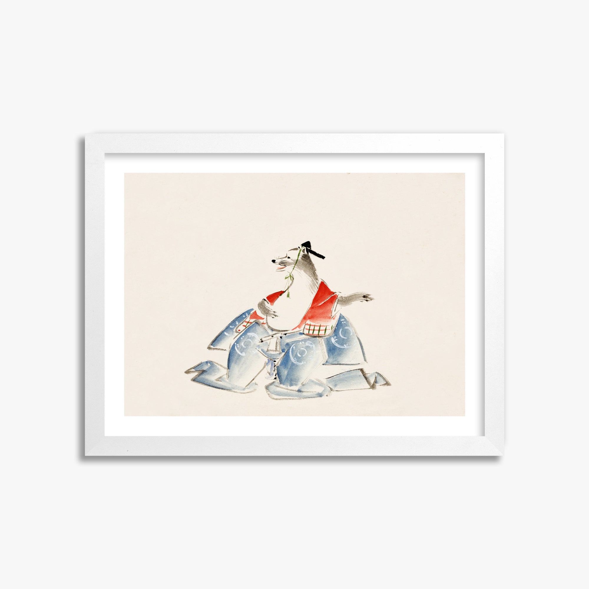 Utagawa Hiroshige: Tanuki (from the Album of Ichiryusai Hiroshige`s Sketches), 30x40cm Whitek Framed Art Reproduction