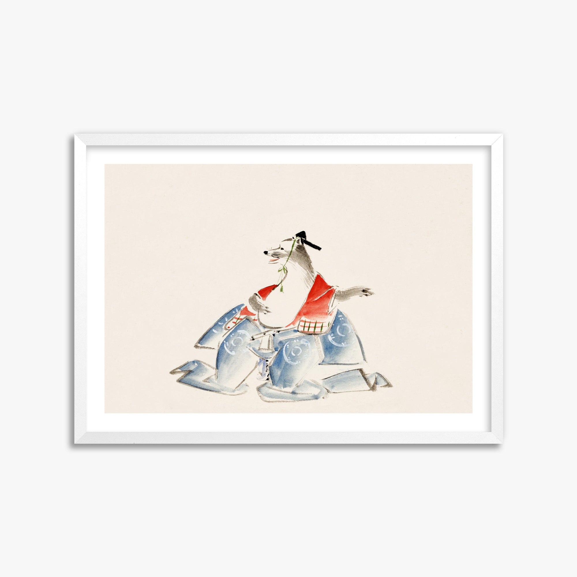 Utagawa Hiroshige: Tanuki (from the Album of Ichiryusai Hiroshige`s Sketches), 50x70cm Whitek Framed Art Reproduction