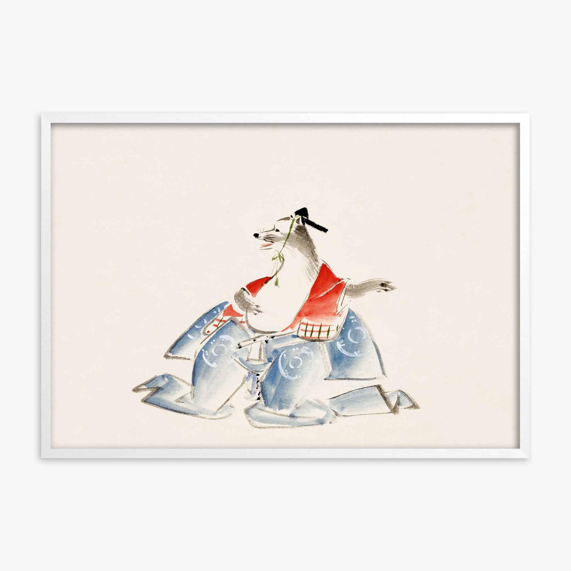 Utagawa Hiroshige: Tanuki (from the Album of Ichiryusai Hiroshige`s Sketches), 70x100cm Whitek Framed Art Reproduction