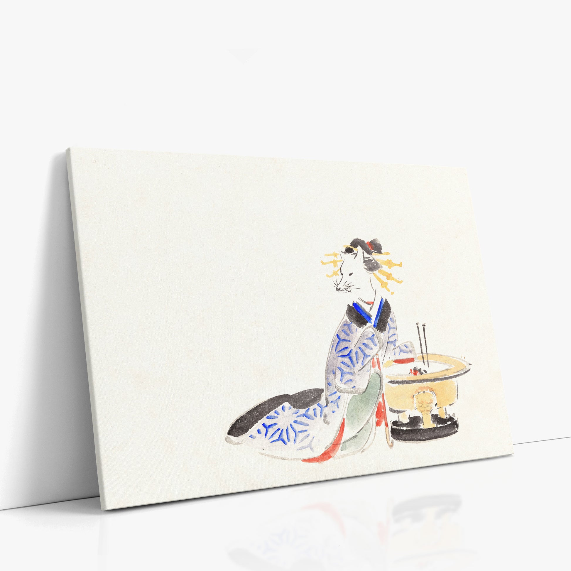 Utagawa Hiroshige: Fox (from the Album of Ichiryusai Hiroshige`s Sketches), 100x70cm Satin Canvas Art Reproduction Left Angle