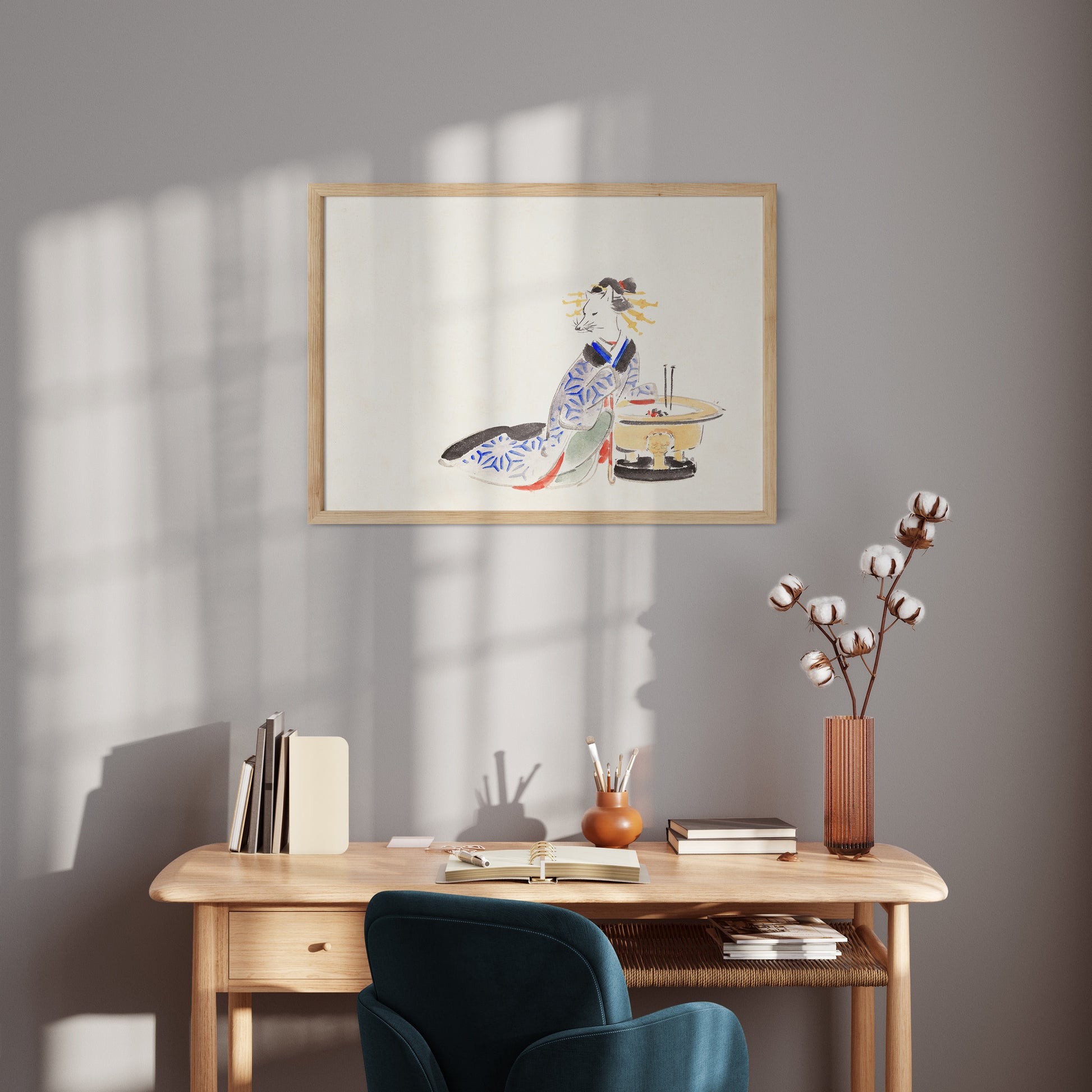 Design Concept No. 11 for Utagawa Hiroshige: Fox (from the Album of Ichiryusai Hiroshige`s Sketches) Japanese Wall Art