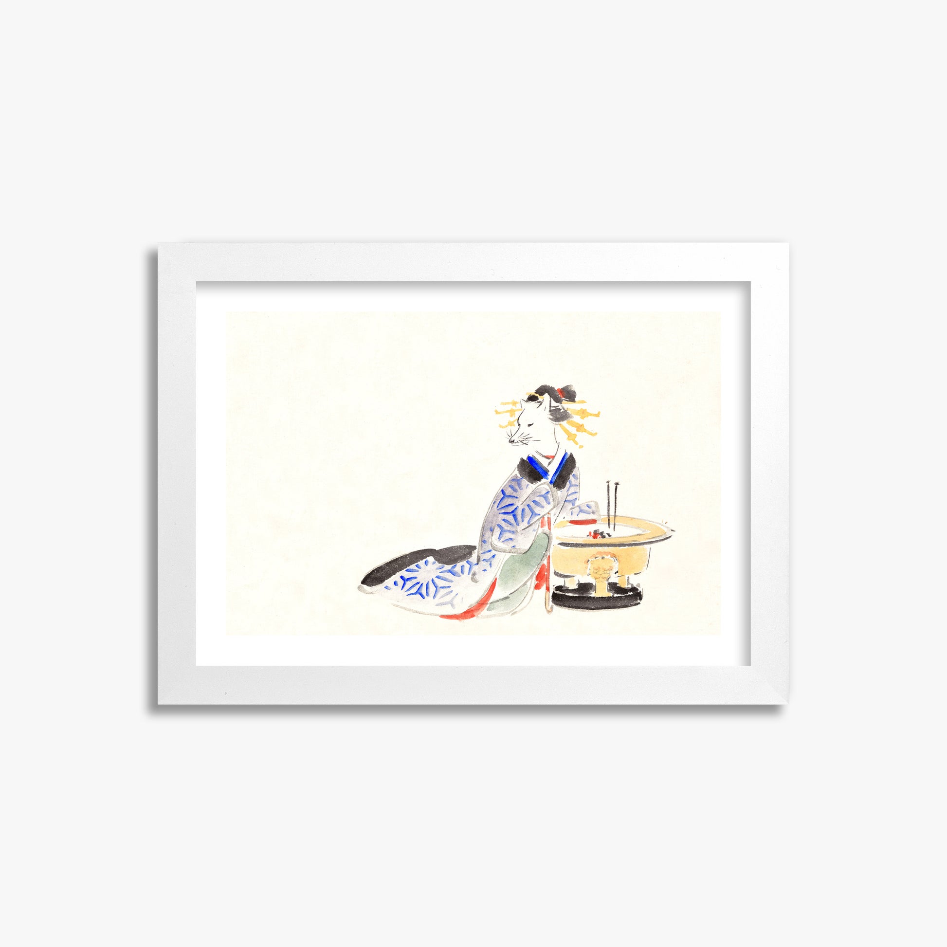 Utagawa Hiroshige: Fox (from the Album of Ichiryusai Hiroshige`s Sketches), 21x30cm Whitek Framed Art Reproduction