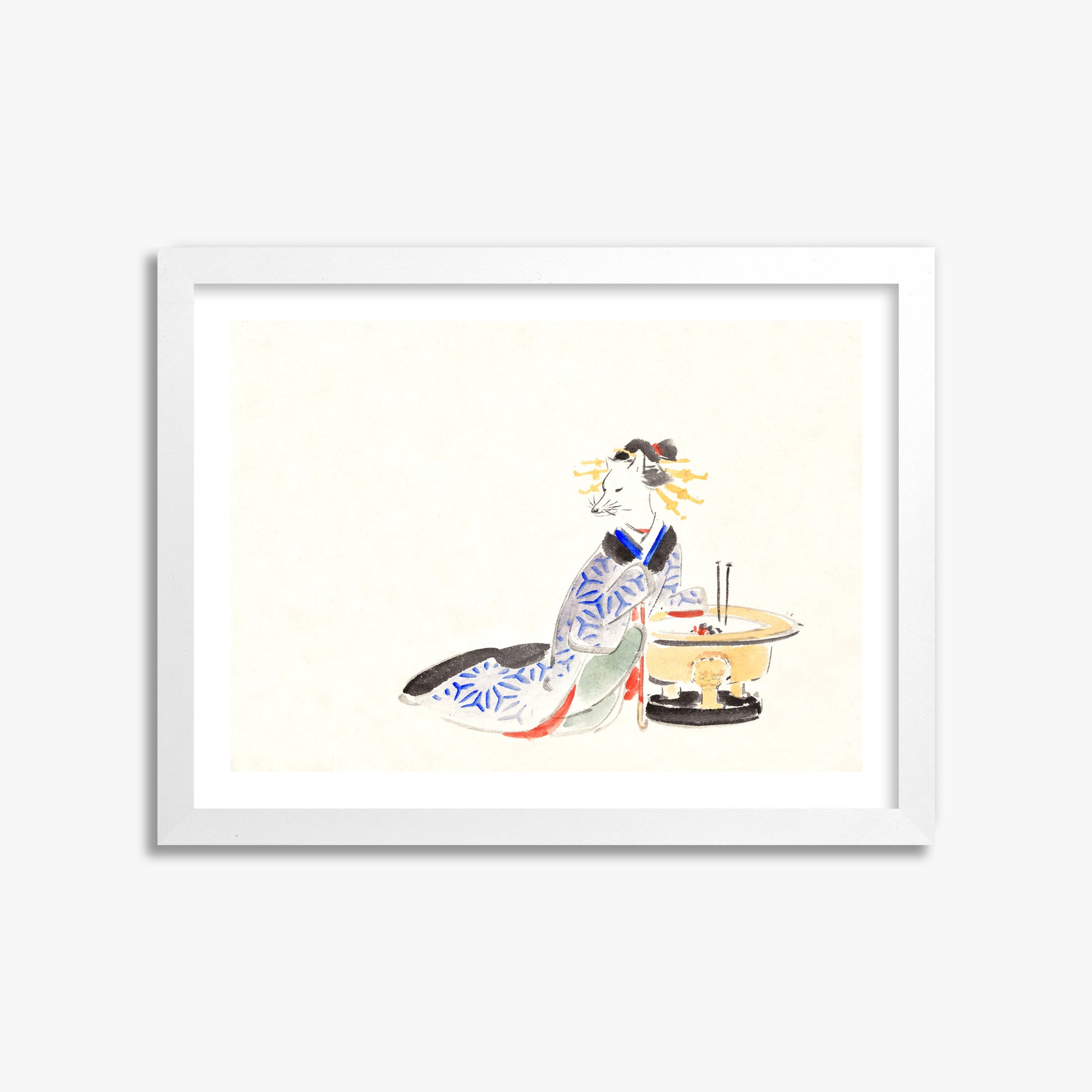 Utagawa Hiroshige: Fox (from the Album of Ichiryusai Hiroshige`s Sketches), 30x40cm Whitek Framed Art Reproduction