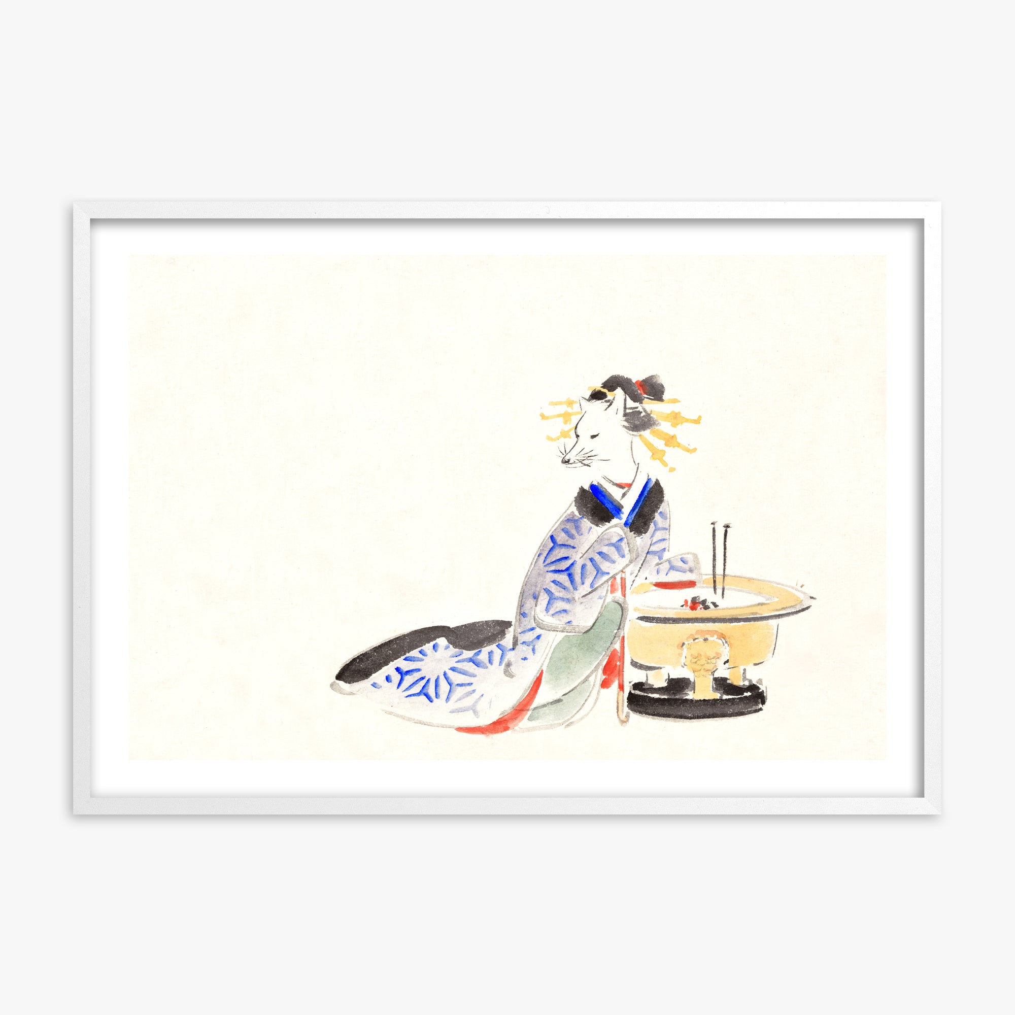 Utagawa Hiroshige: Fox (from the Album of Ichiryusai Hiroshige`s Sketches), 70x100cm Whitek Framed Art Reproduction