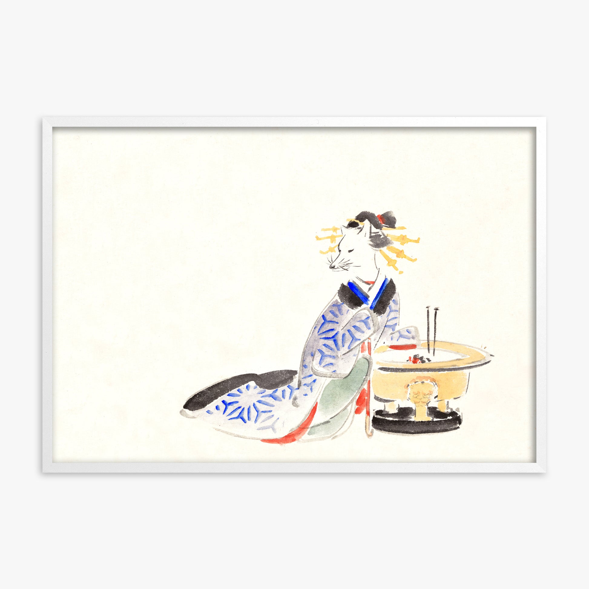 Utagawa Hiroshige: Fox (from the Album of Ichiryusai Hiroshige`s Sketches), 70x100cm Whitek Framed Art Reproduction