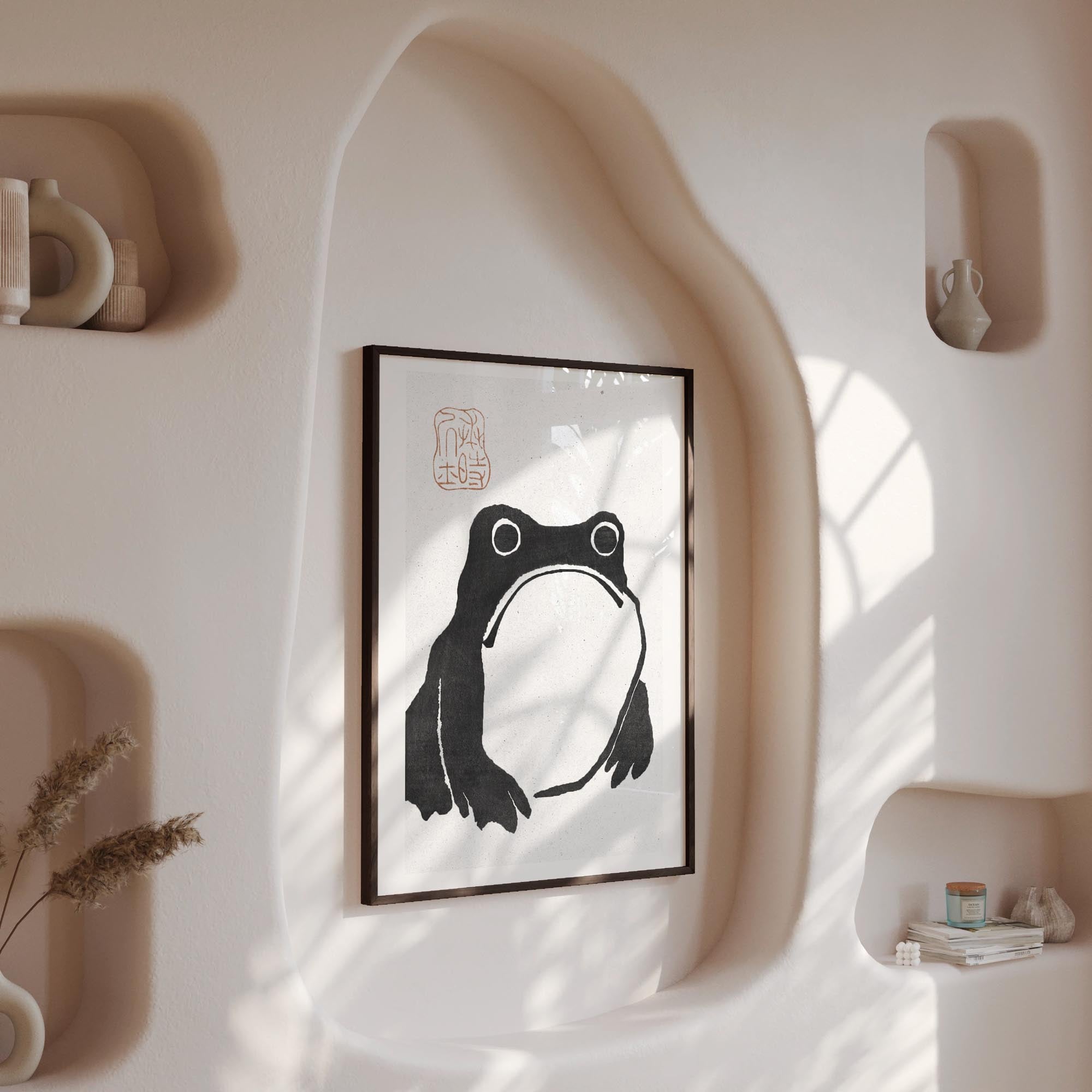 Design concept No. 13 for Matsumoto Hoji: The Toad - Monochrome-Style Japanese Wall Art