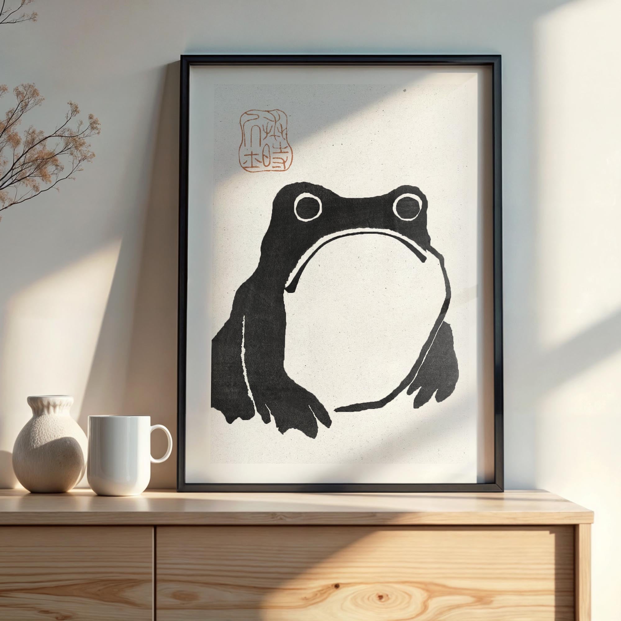 Design concept No. 22 for Matsumoto Hoji: The Toad - Monochrome-Style Japanese Wall Art