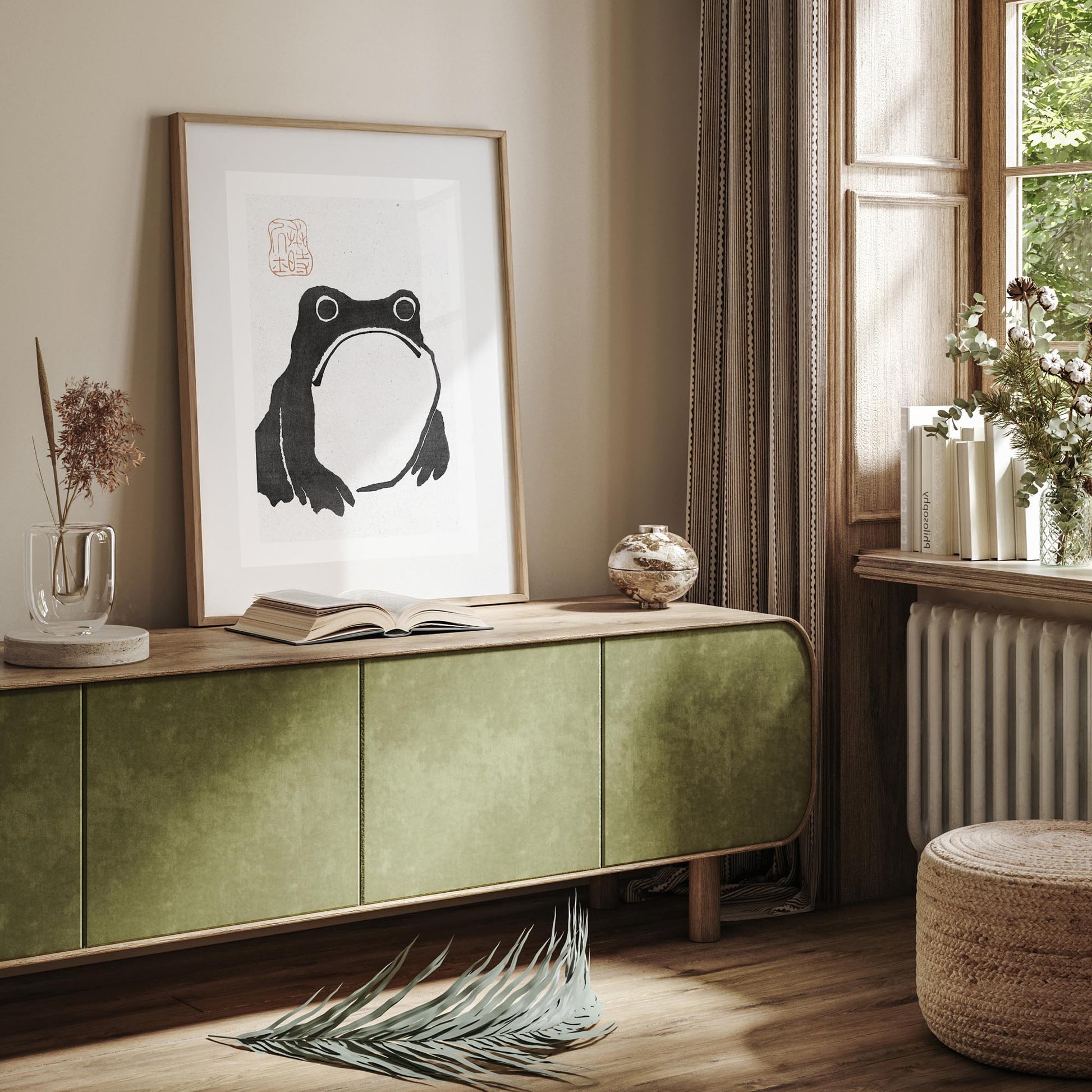 Design concept No. 23 for Matsumoto Hoji: The Toad - Monochrome-Style Japanese Wall Art