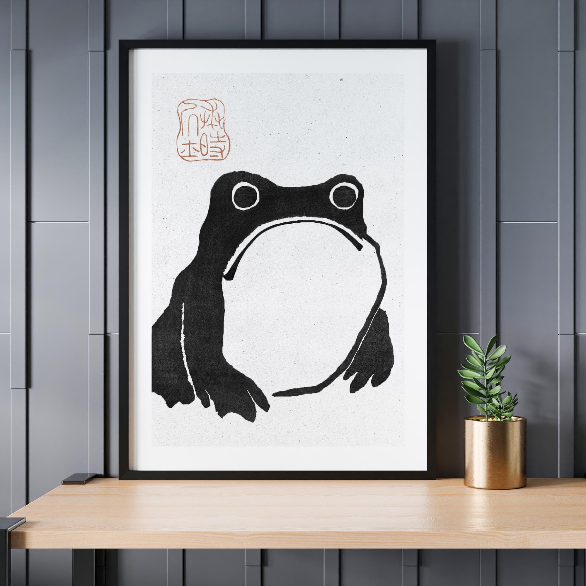 Design concept No. 24 for Matsumoto Hoji: The Toad - Monochrome-Style Japanese Wall Art