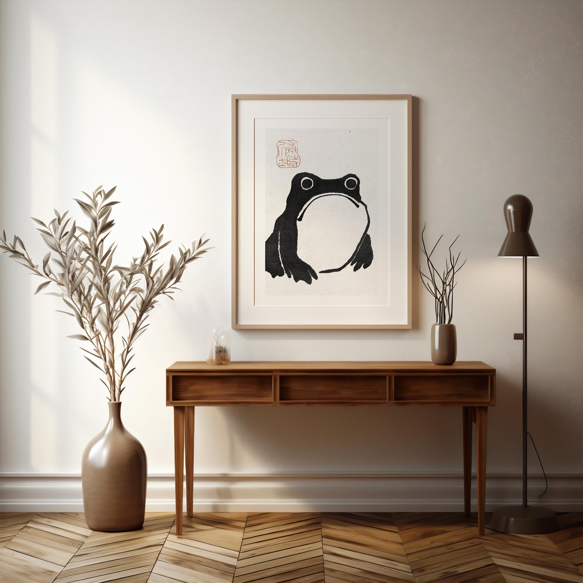 Design concept No. 37 for Matsumoto Hoji: The Toad - Monochrome-Style Japanese Wall Art