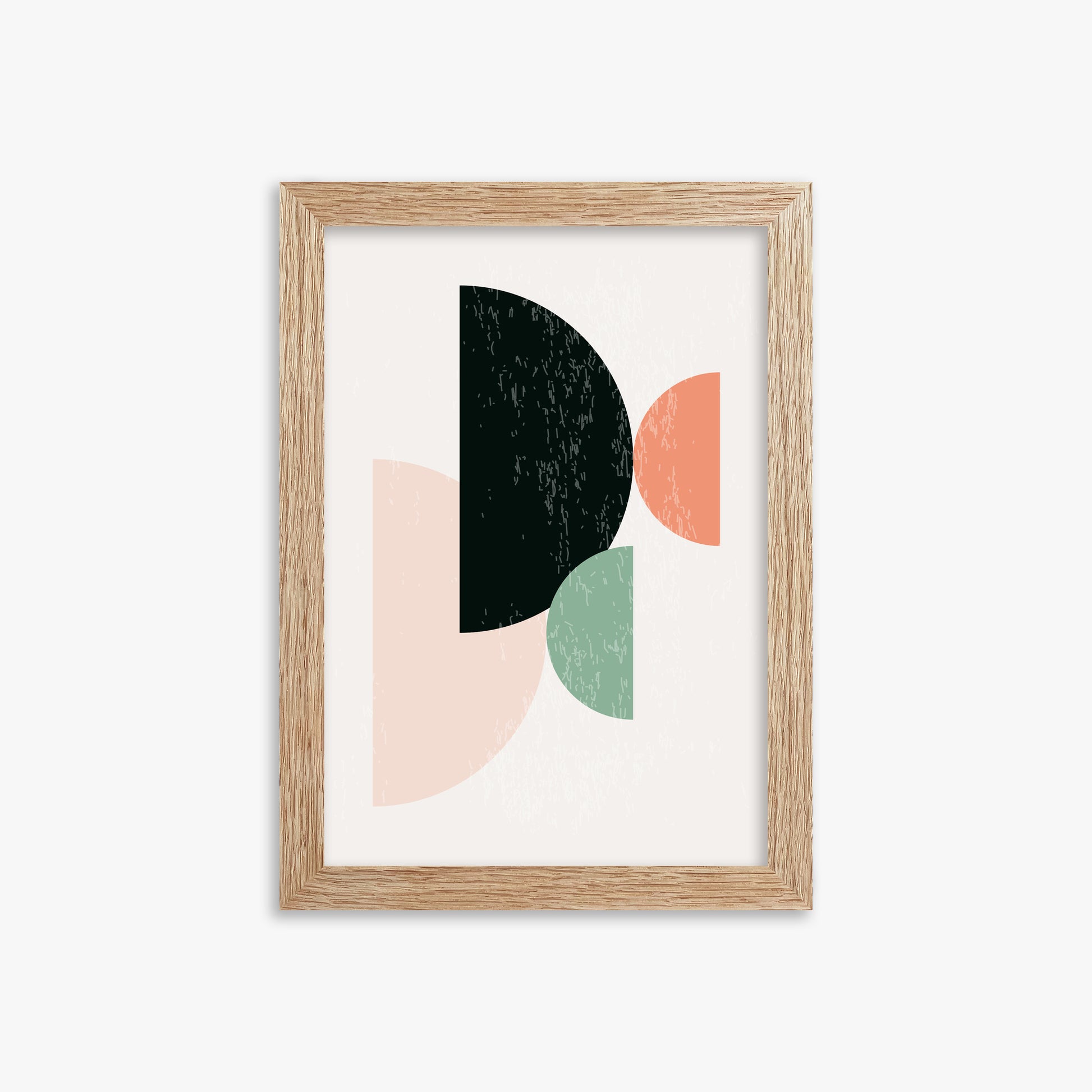 Eclipse Harmony, 21x30cm Framed Poster With Raw Oak Frame