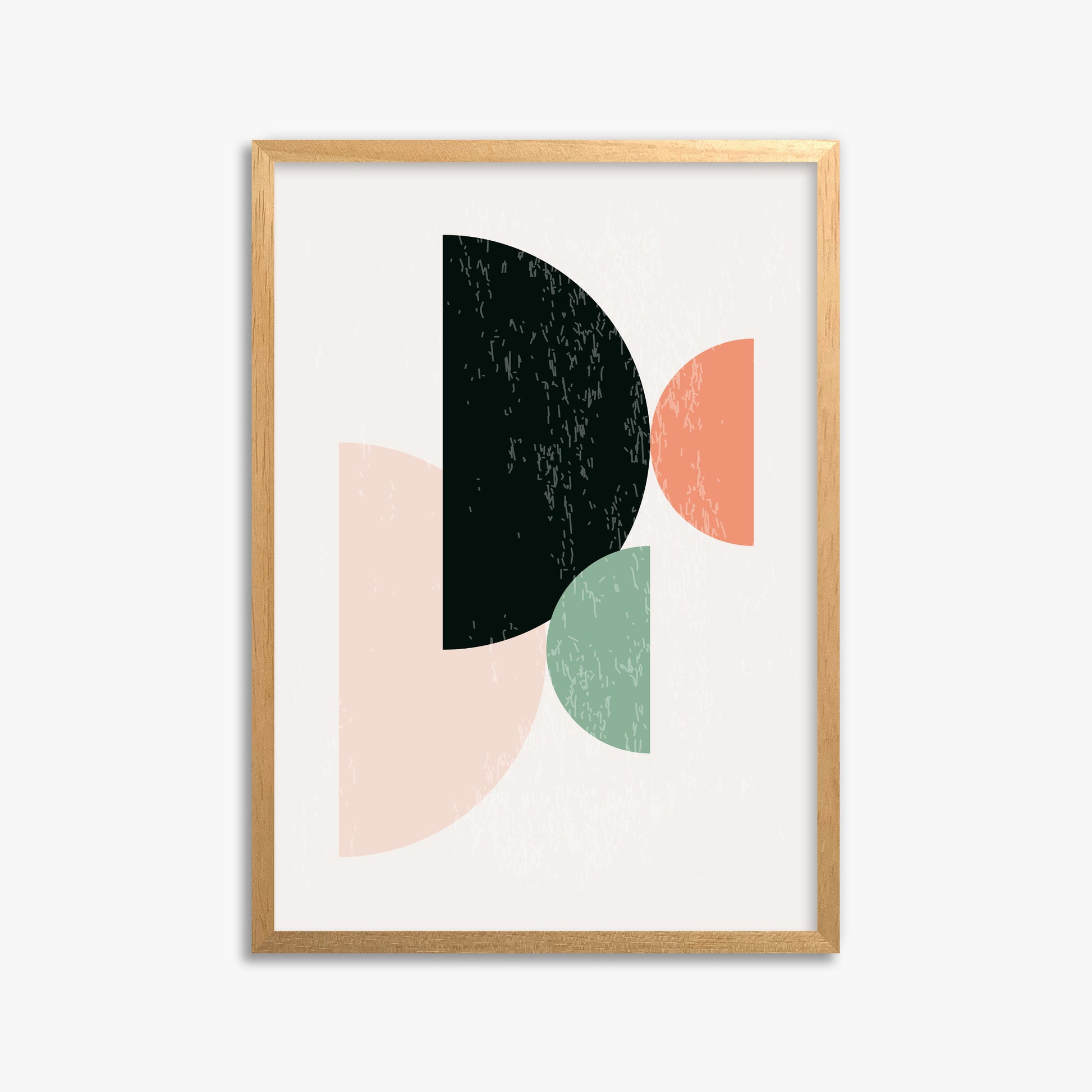 Eclipse Harmony, 50x70cm Framed Poster With Oak Frame