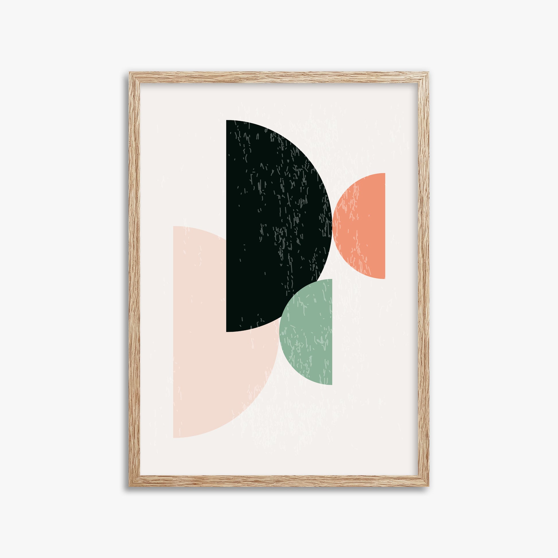 Eclipse Harmony, 50x70cm Framed Poster With Raw Oak Frame