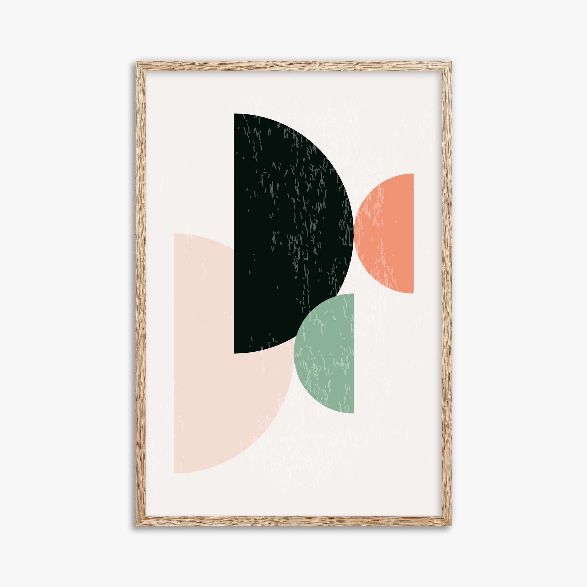 Eclipse Harmony, 61x91cm Framed Poster With Raw Oak Frame