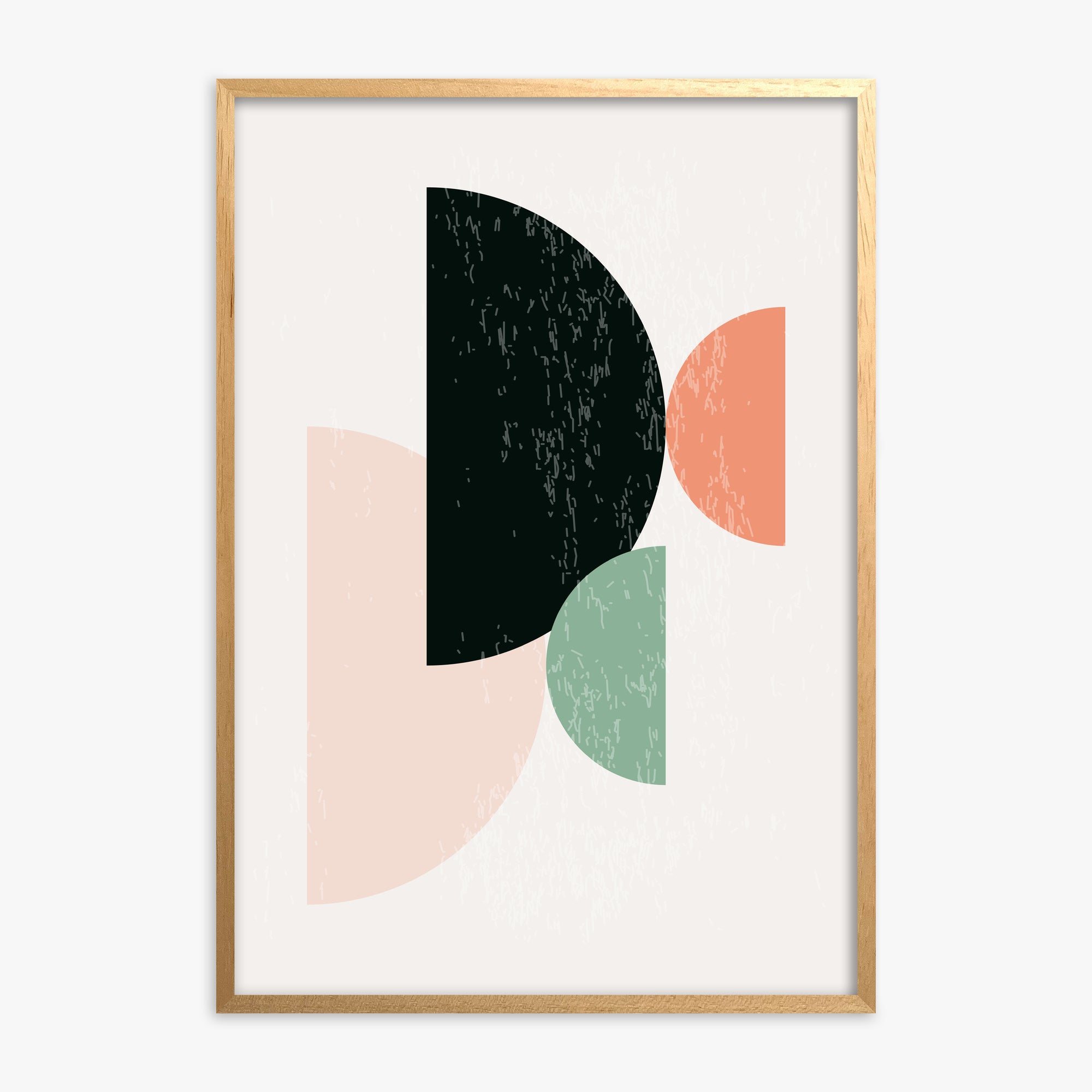 Eclipse Harmony, Oak Framed Poster With Oak Frame