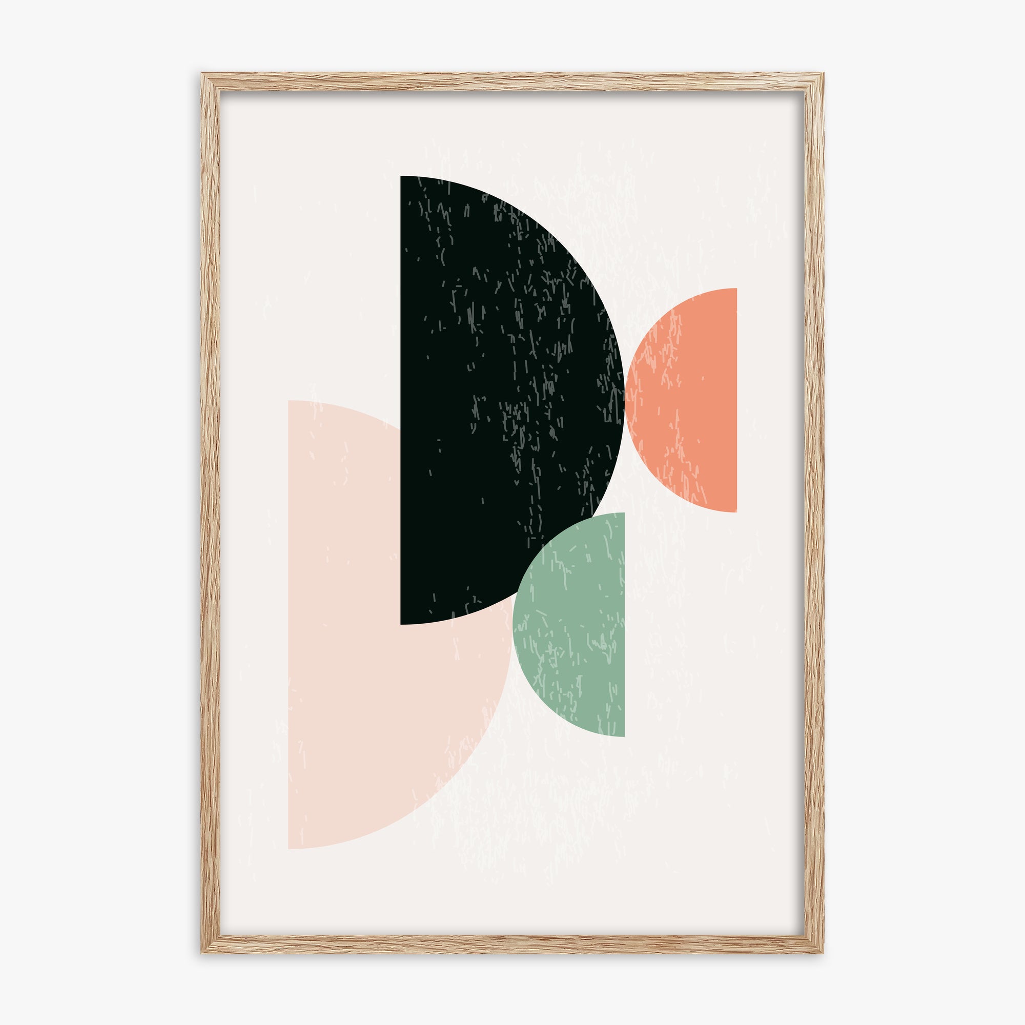 Eclipse Harmony, 70x100cm Framed Poster With Raw Oak Frame