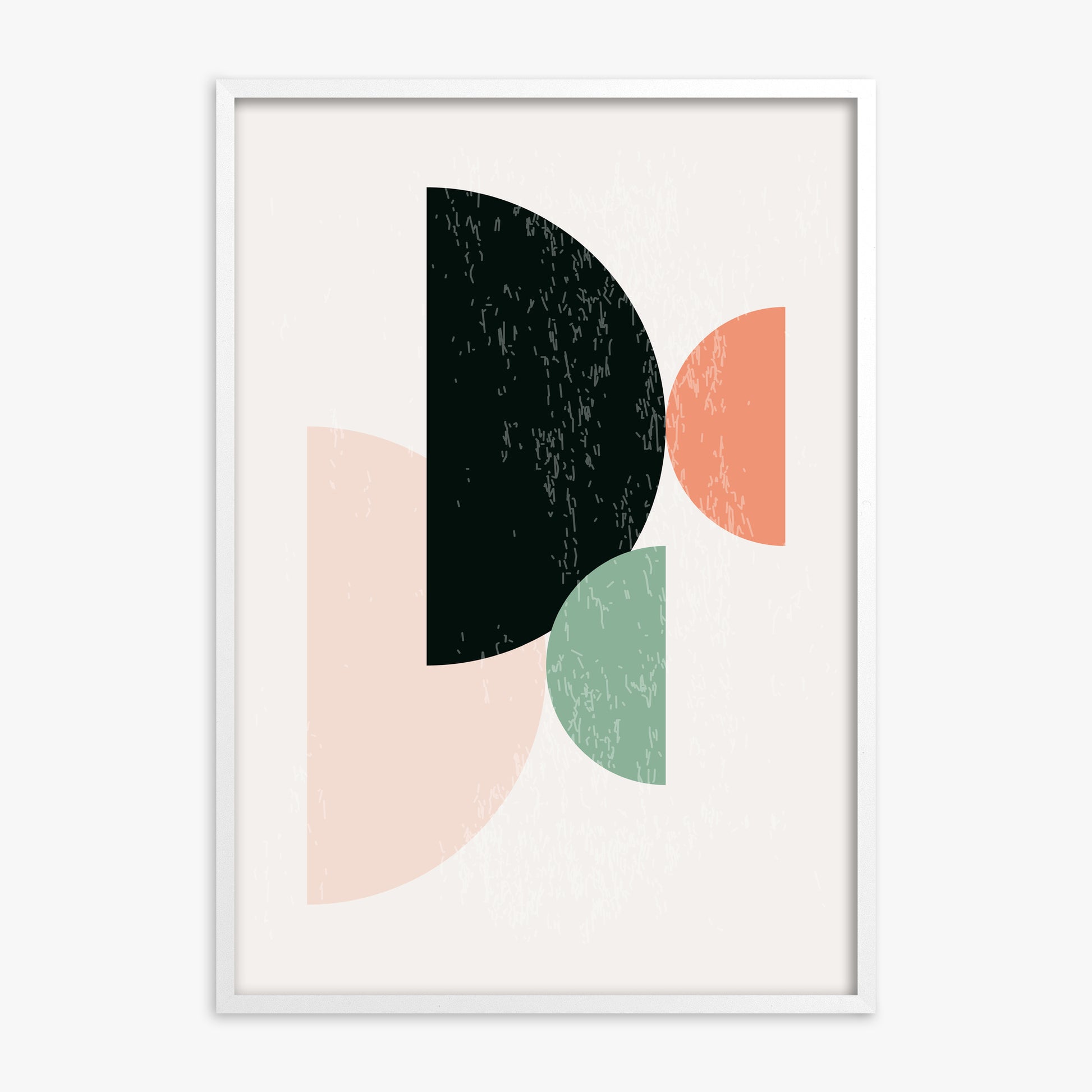 Eclipse Harmony, White Framed Poster With White Frame