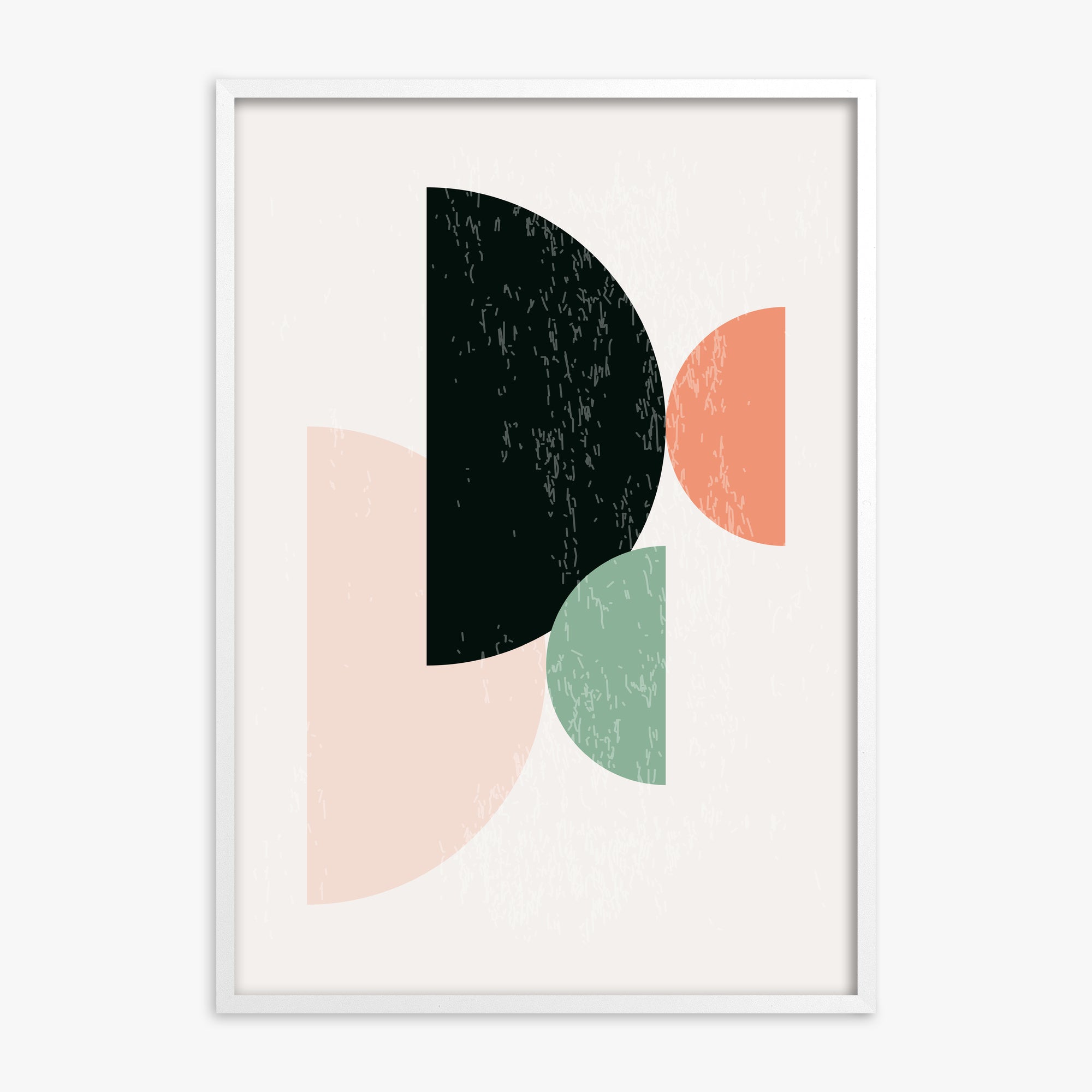 Eclipse Harmony, White Framed Poster With White Frame