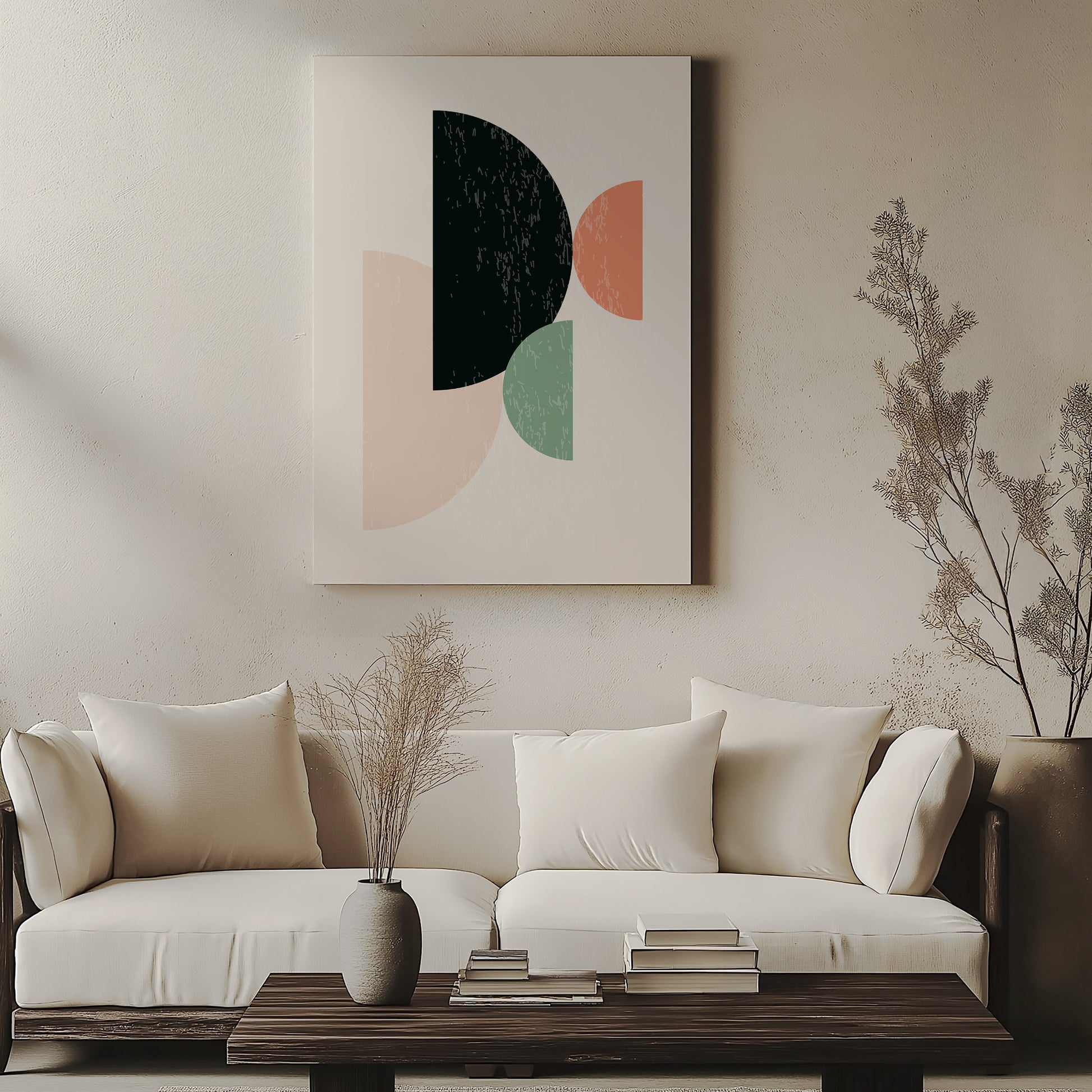 Design Concept No. 57 for Eclipse Harmony Modern Satin Canvas Poster Art