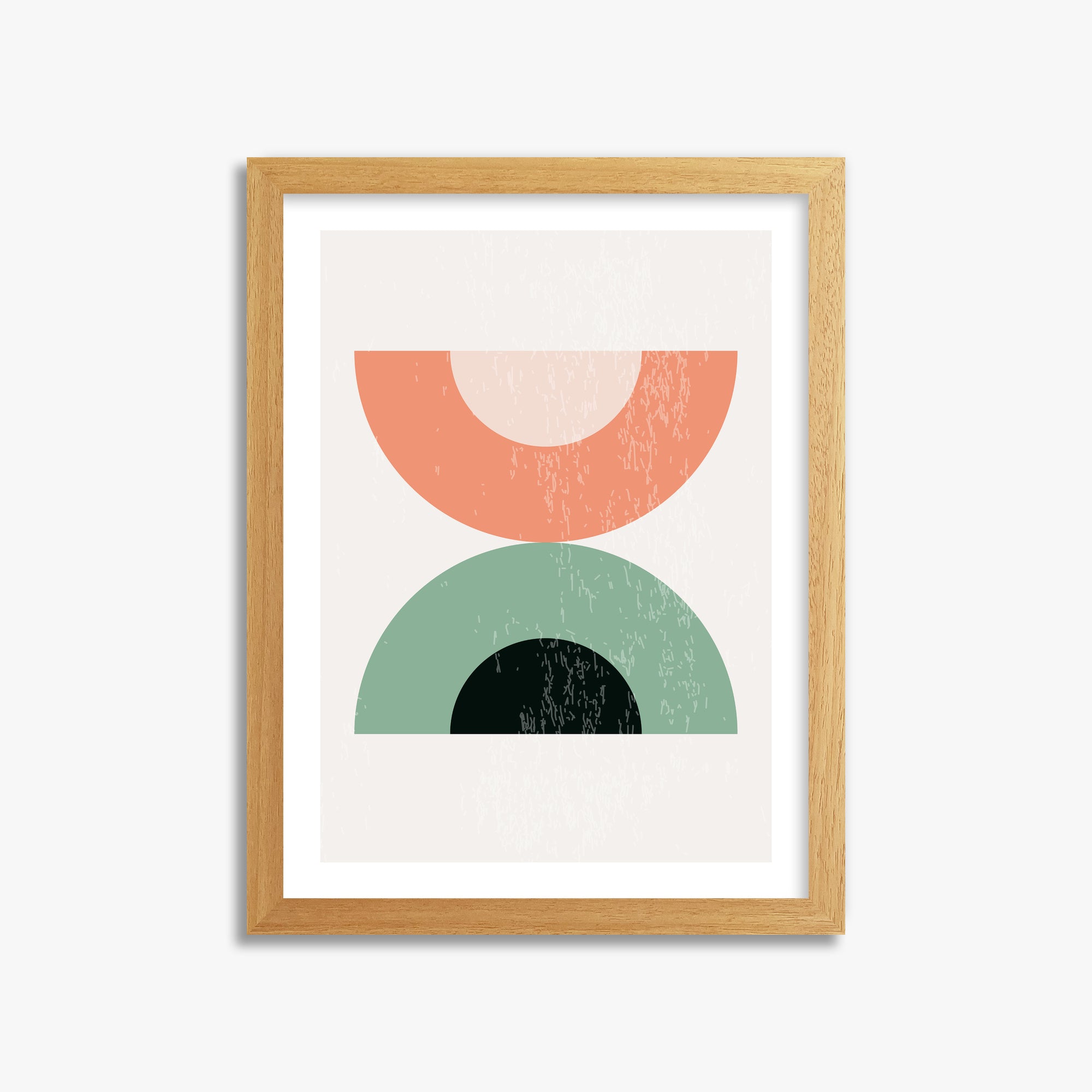 Sunset Balance, 30x40cm Framed Poster With Oak Frame