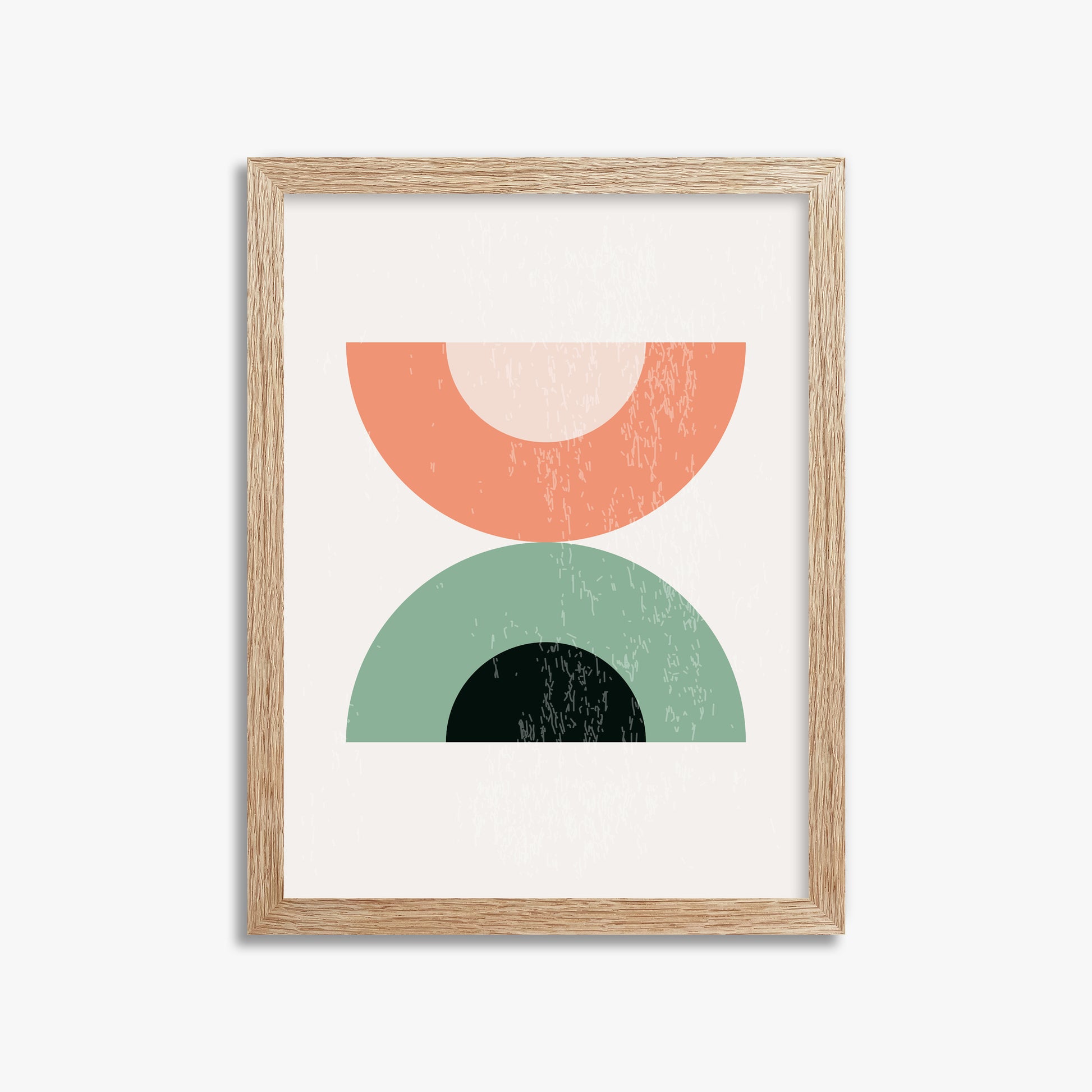Sunset Balance, 30x40cm Framed Poster With Raw Oak Frame