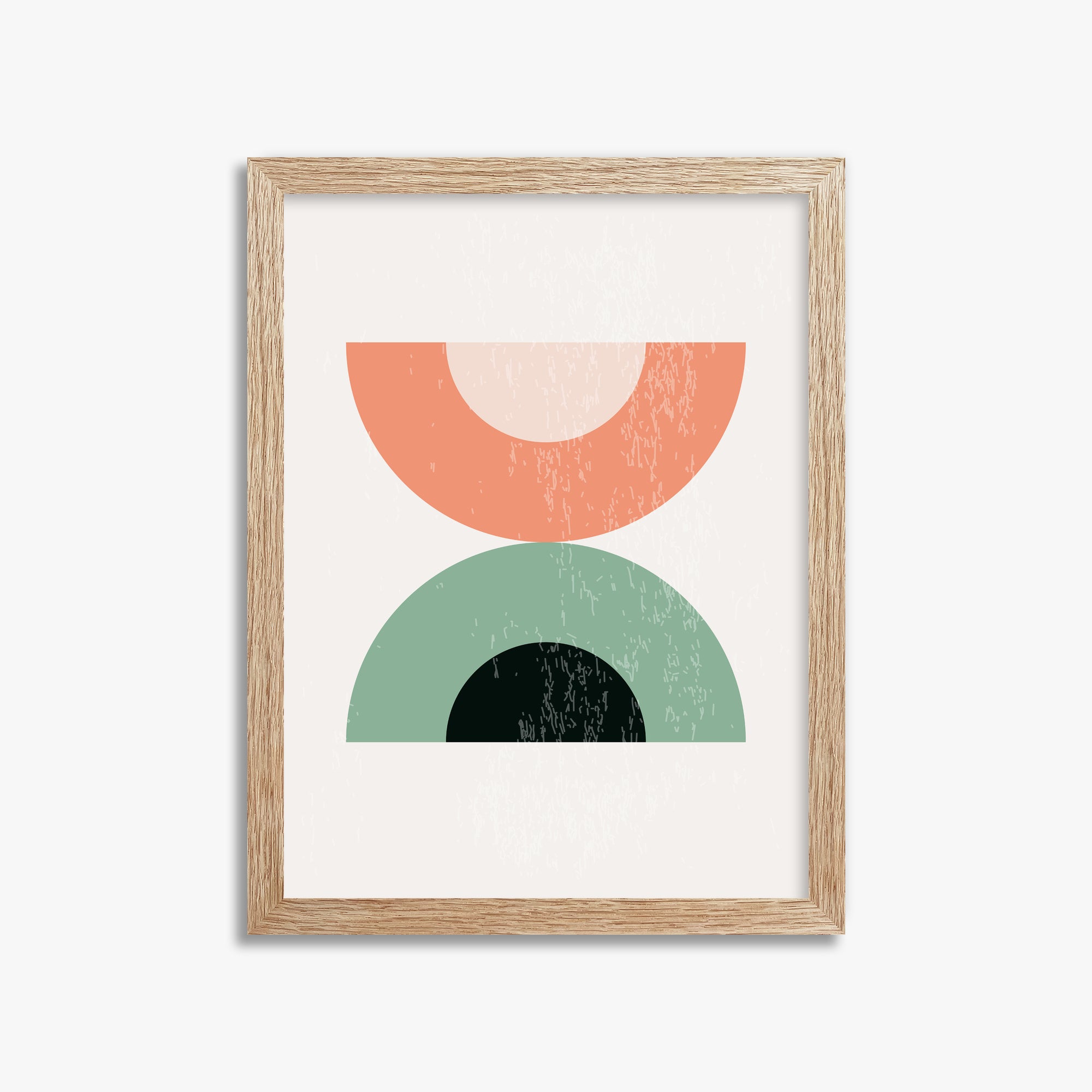 Sunset Balance, 30x40cm Framed Poster With Raw Oak Frame