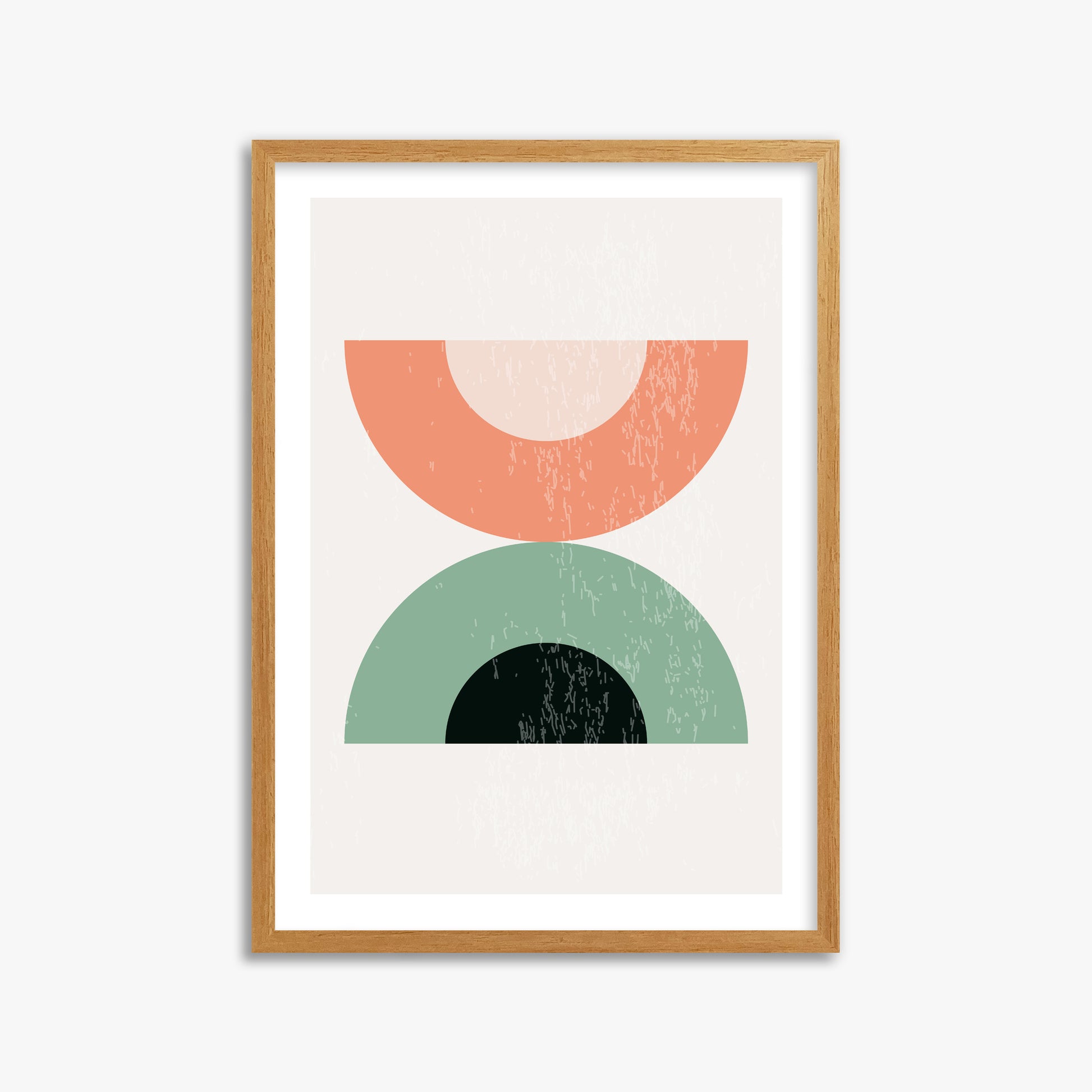 Sunset Balance, 50x70cm Framed Poster With Oak Frame