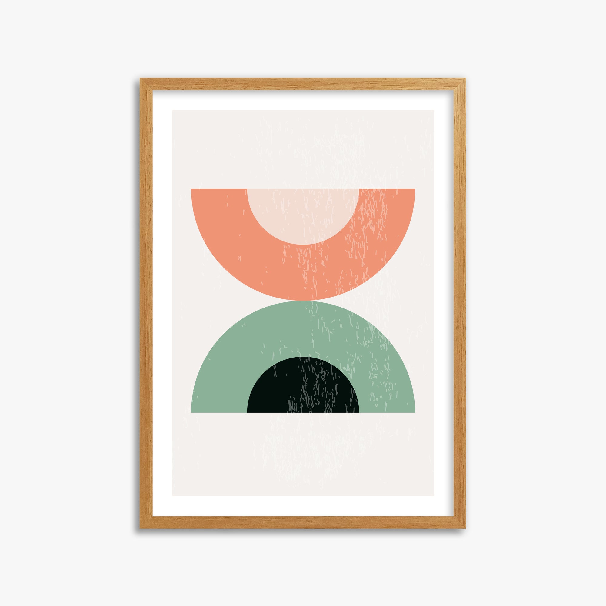 Sunset Balance, 50x70cm Framed Poster With Oak Frame