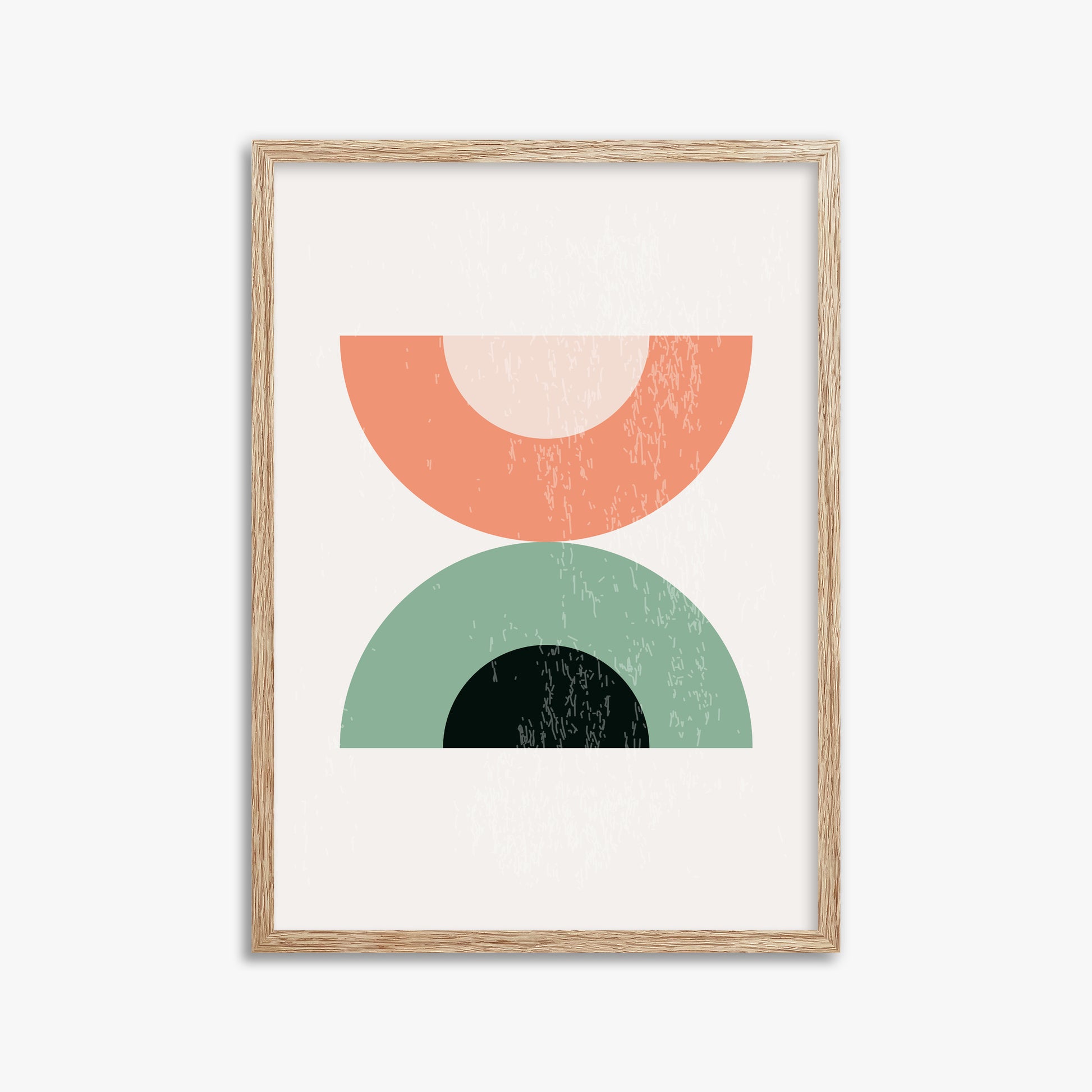 Sunset Balance, 50x70cm Framed Poster With Raw Oak Frame