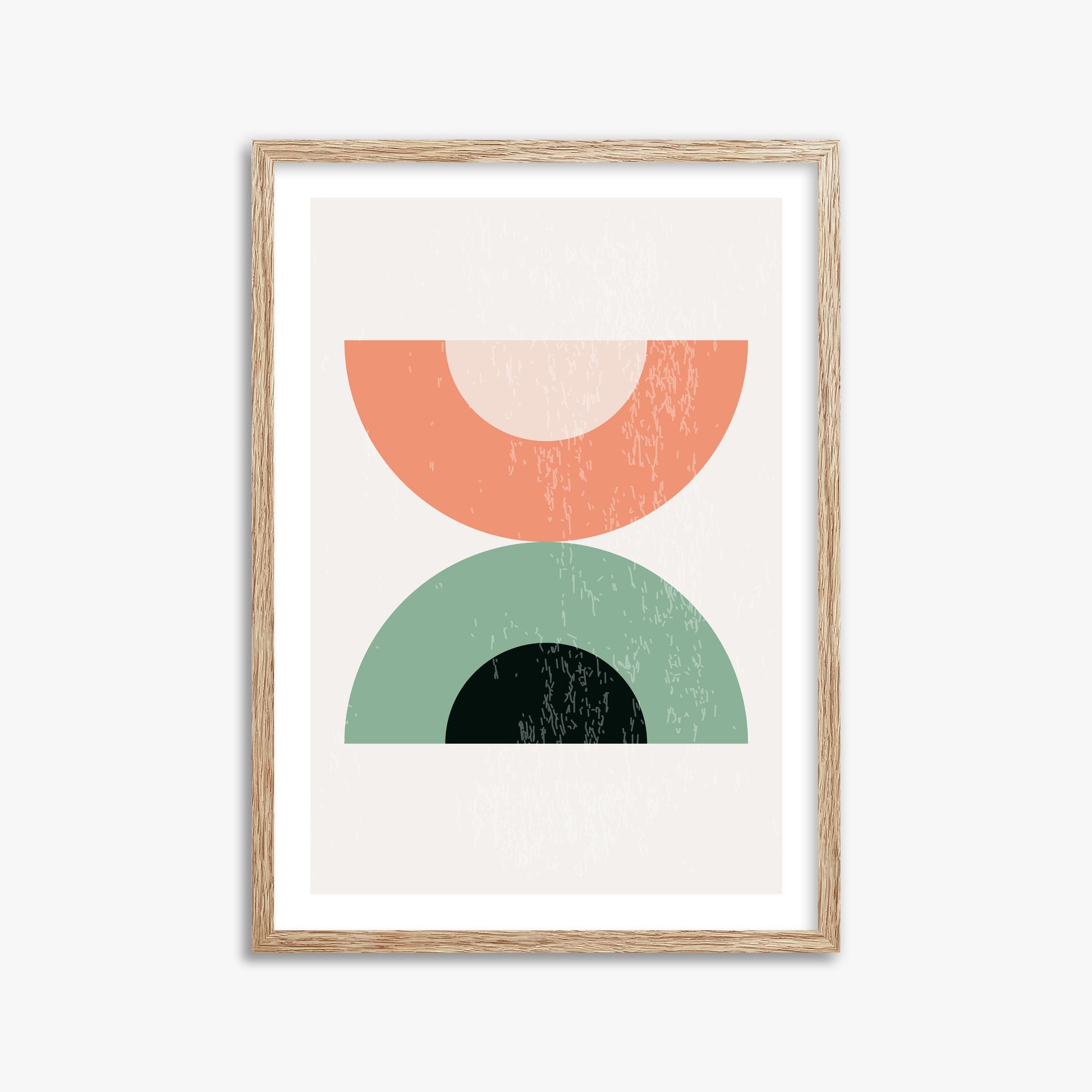 Sunset Balance, 50x70cm Framed Poster With Raw Oak Frame