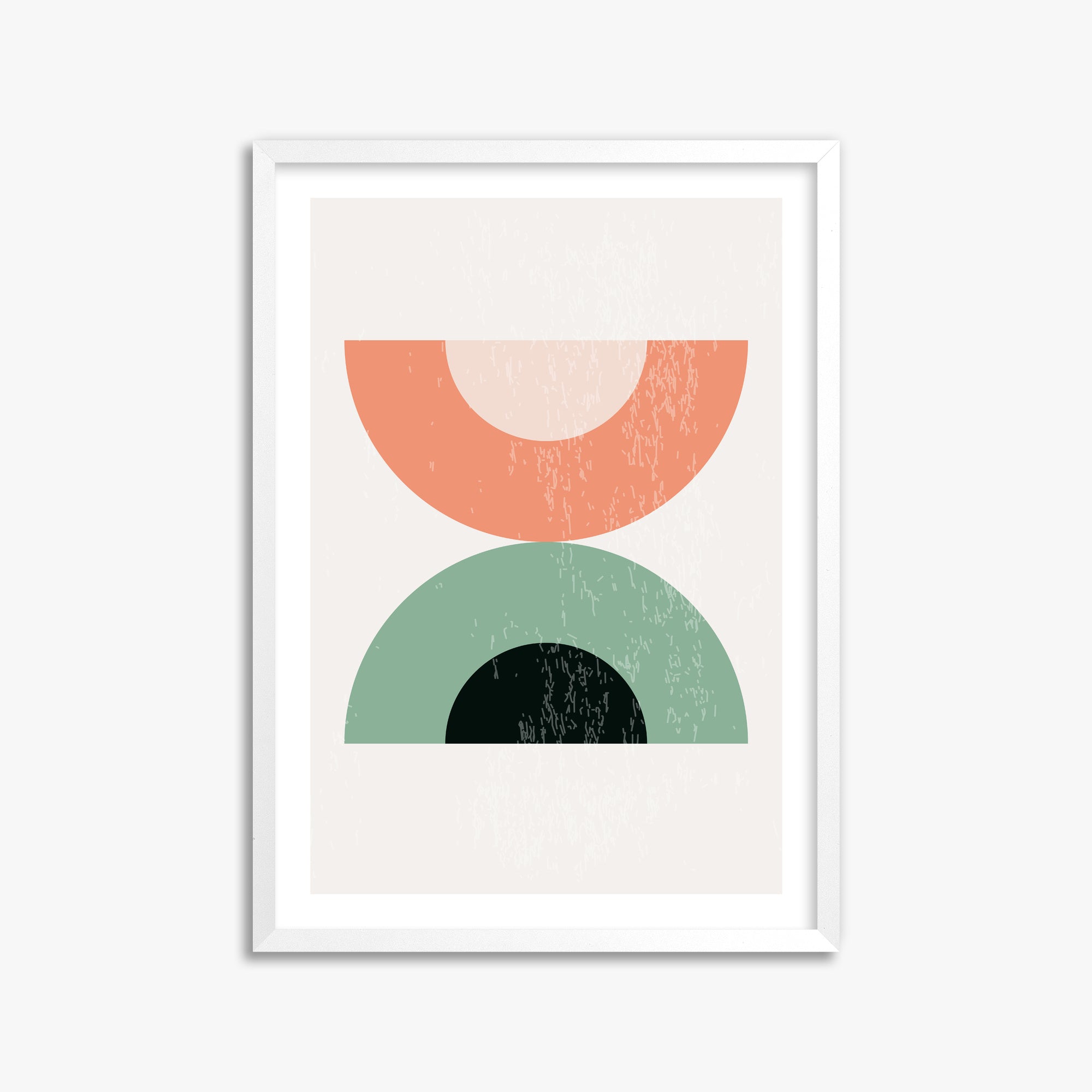 Sunset Balance, 50x70cm Framed Poster With White Frame