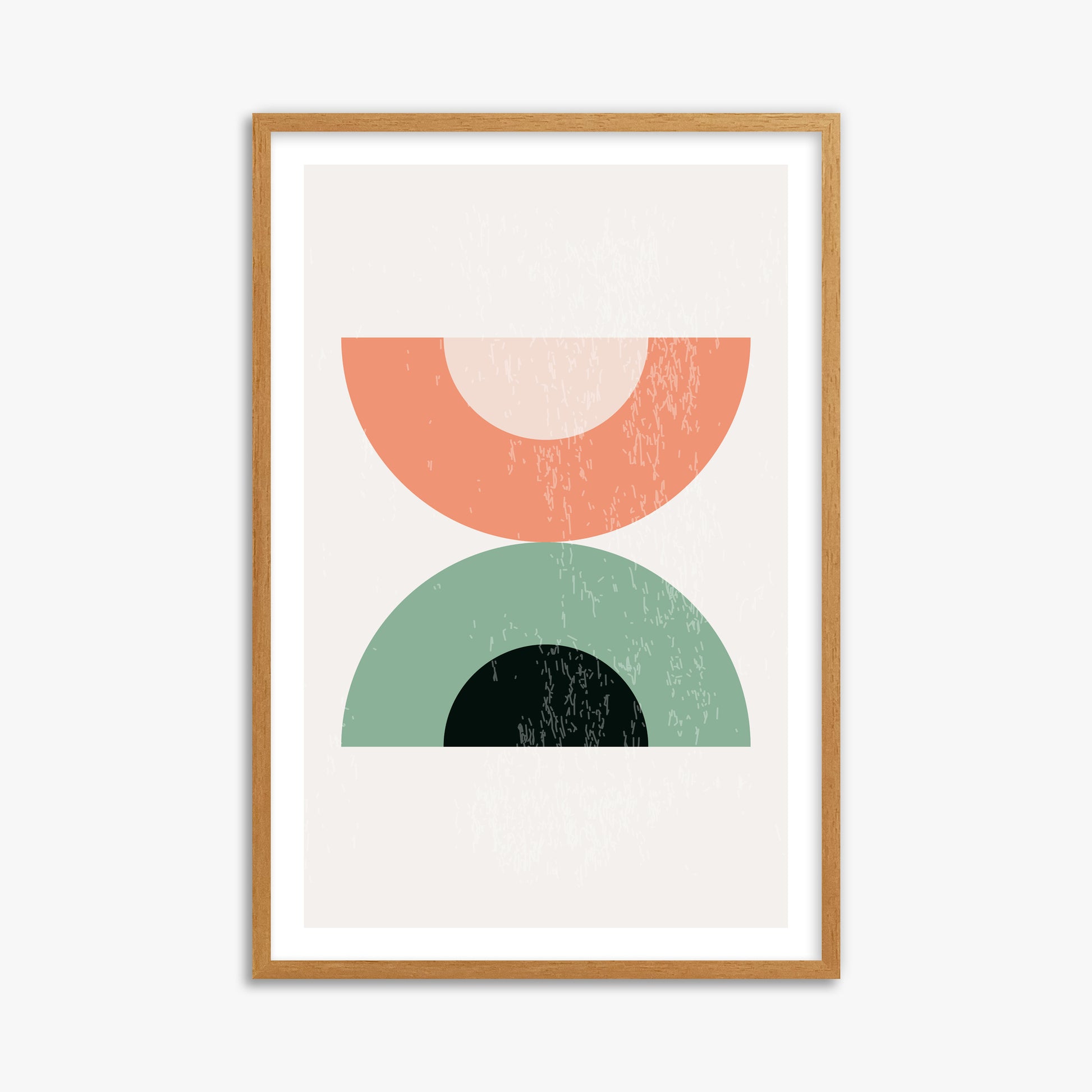 Sunset Balance, 61x91cm Framed Poster With Oak Frame
