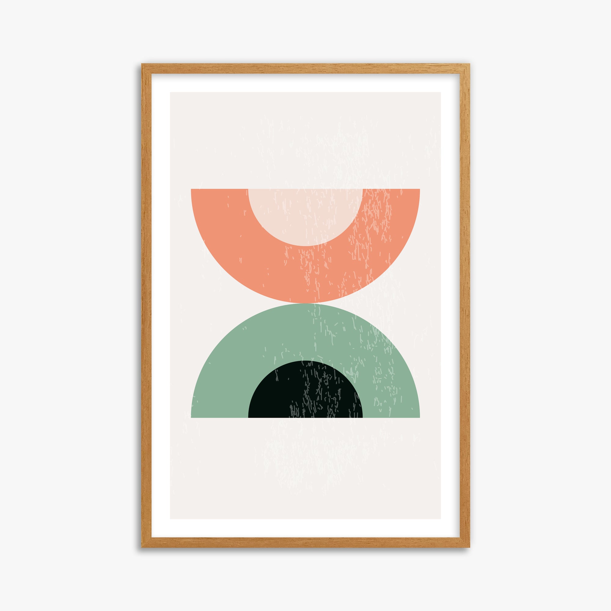 Sunset Balance, 61x91cm Framed Poster With Oak Frame