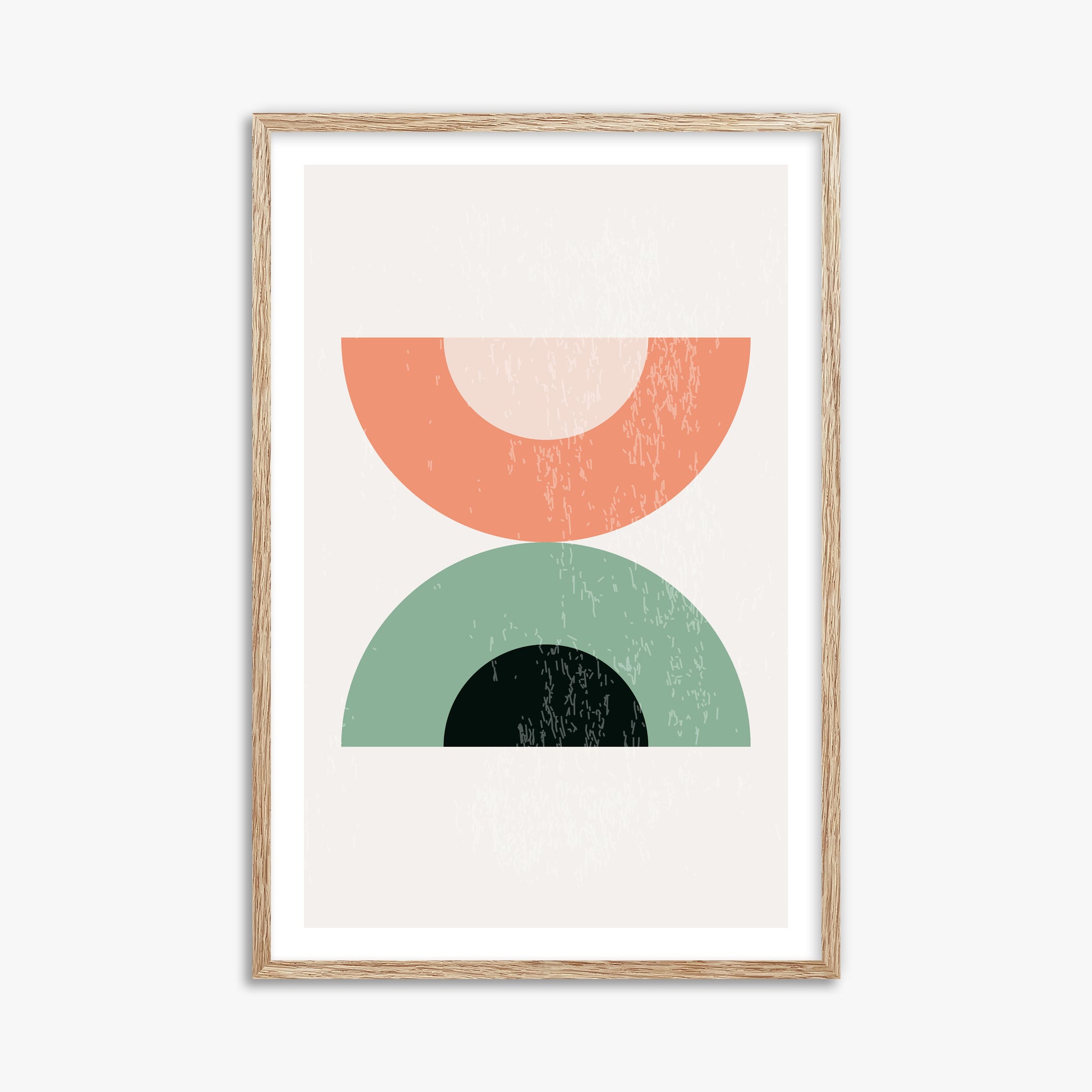 Sunset Balance, 61x91cm Framed Poster With Raw Oak Frame