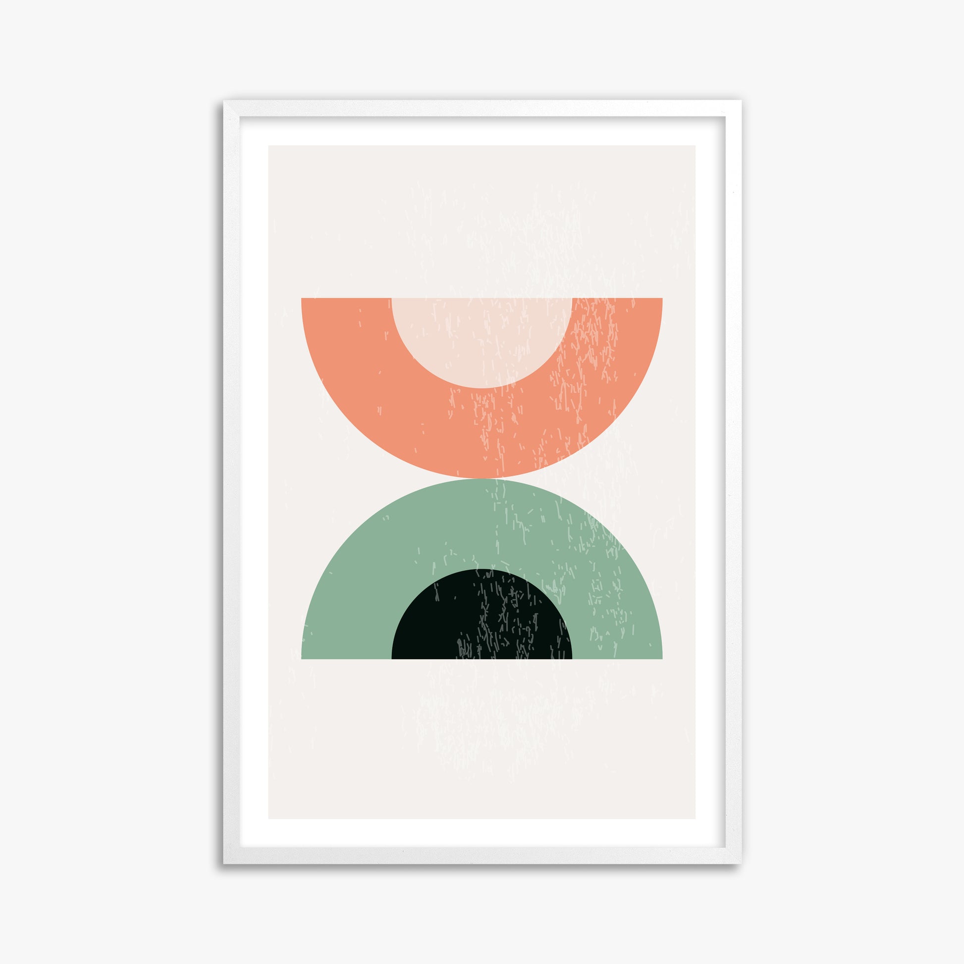 Sunset Balance, 61x91cm Framed Poster With White Frame