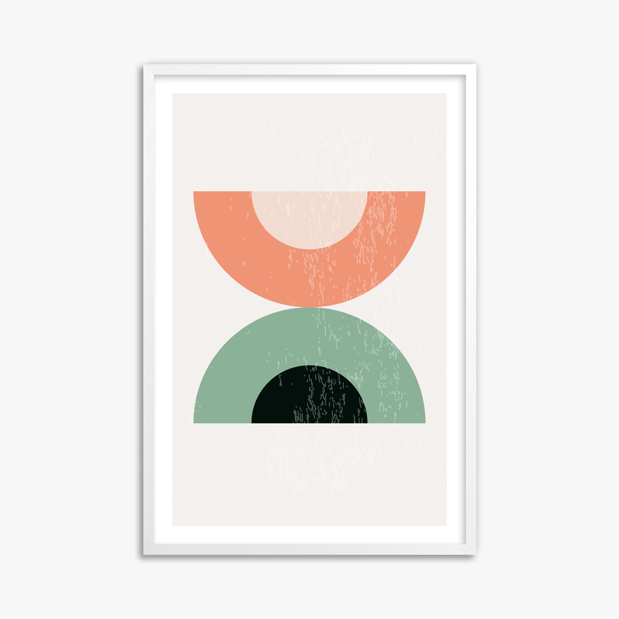 Sunset Balance, 61x91cm Framed Poster With White Frame