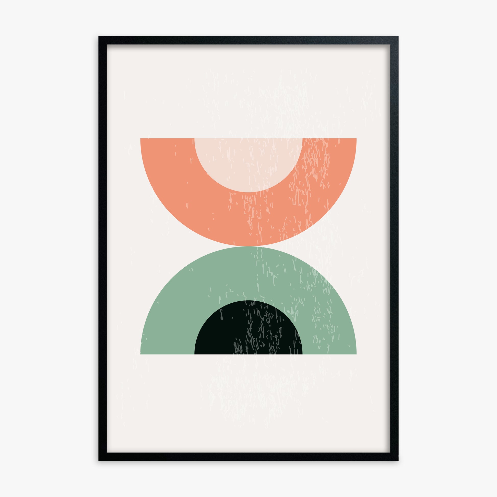 Sunset Balance, Black Framed Poster With Black Frame