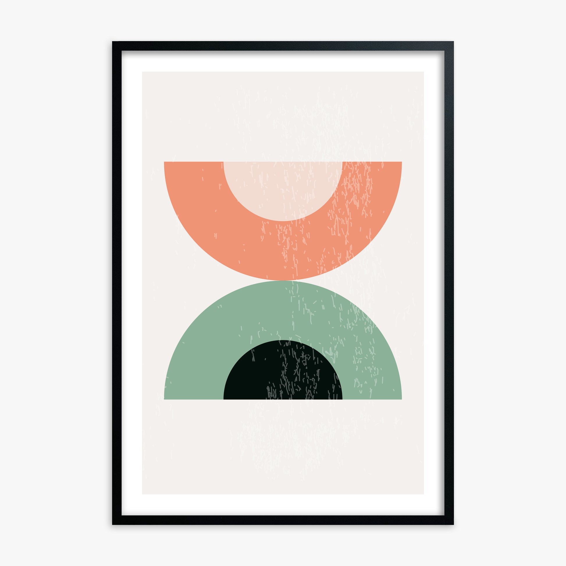Sunset Balance, 70x100cm Framed Poster With Black Frame