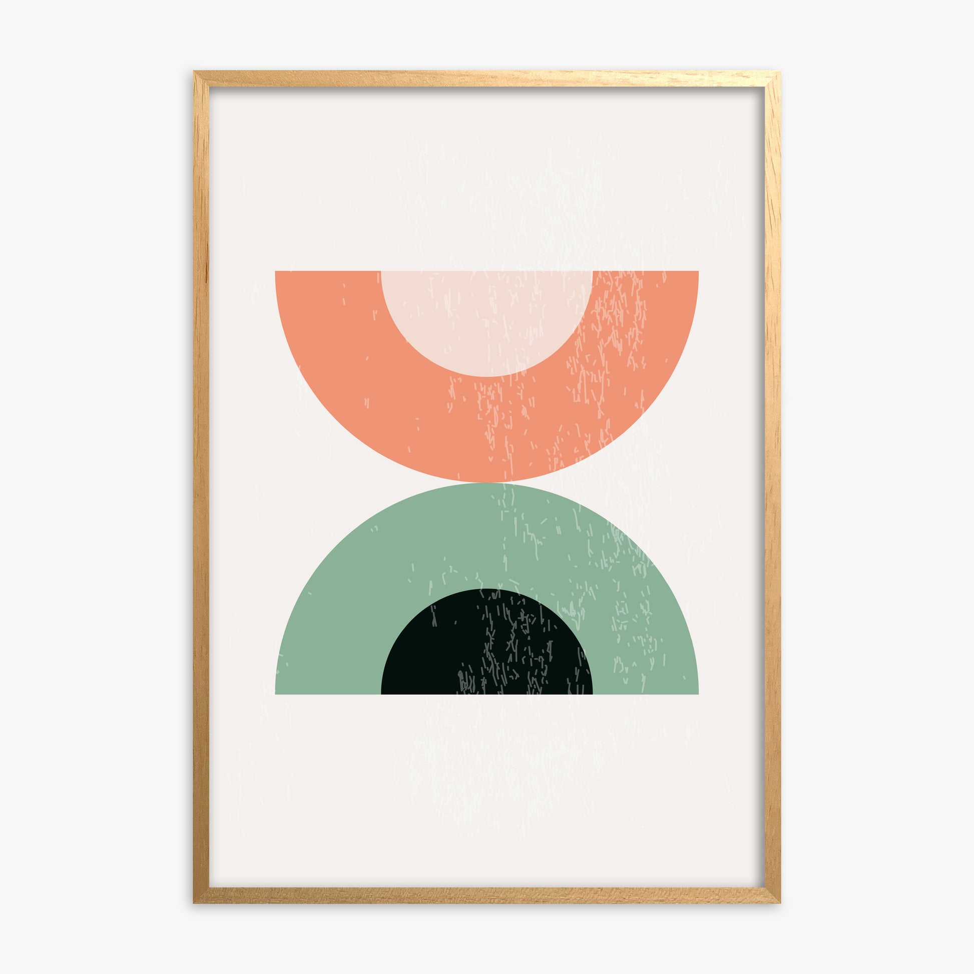 Sunset Balance, Oak Framed Poster With Oak Frame