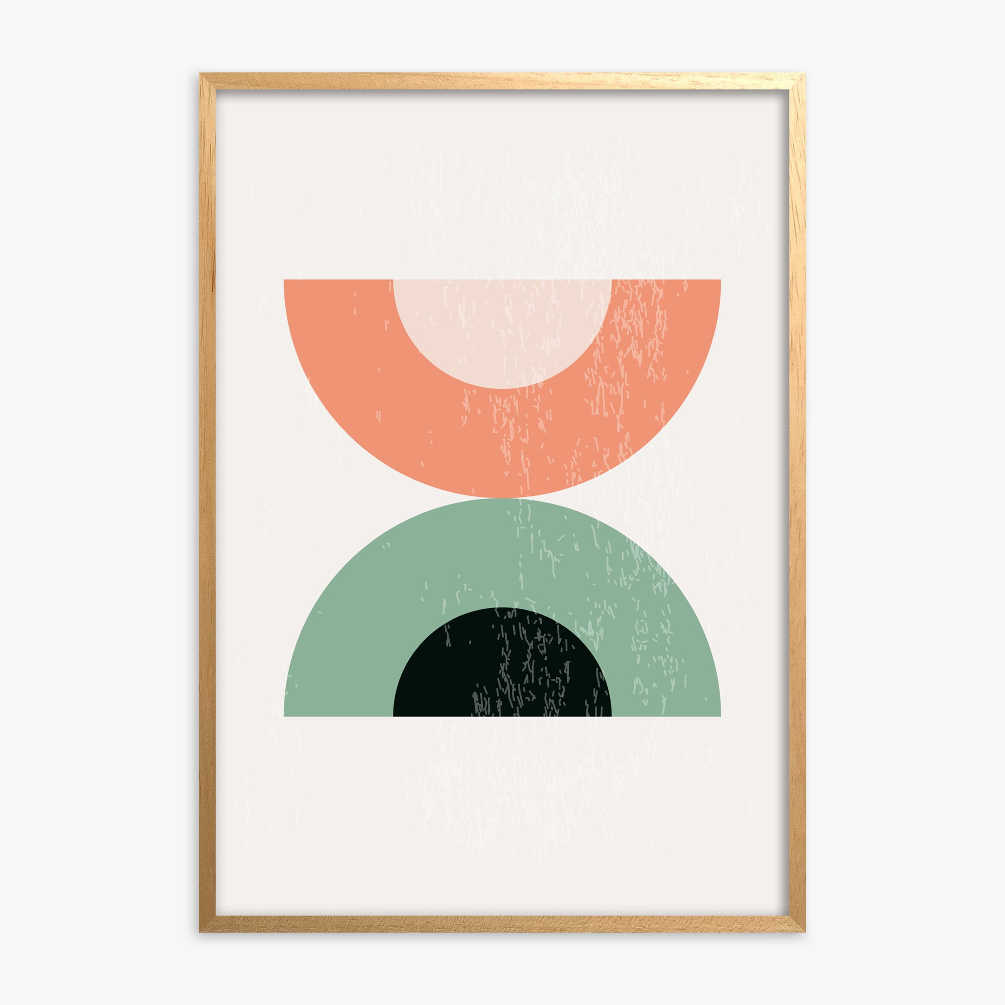 Sunset Balance, Oak Framed Poster With Oak Frame